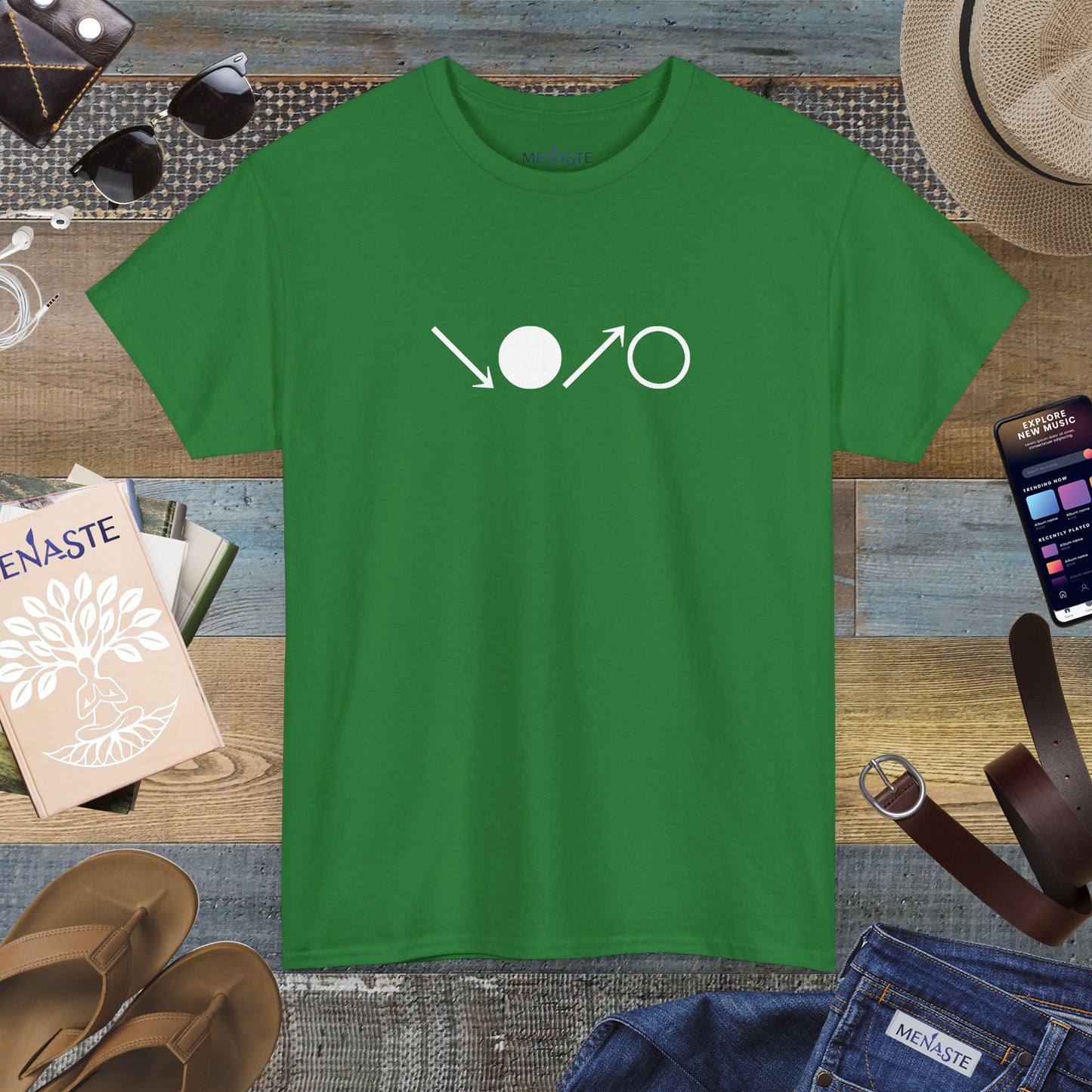 ↘•↗○ The Breath Cycle — Menaste™ Presence T-Shirt