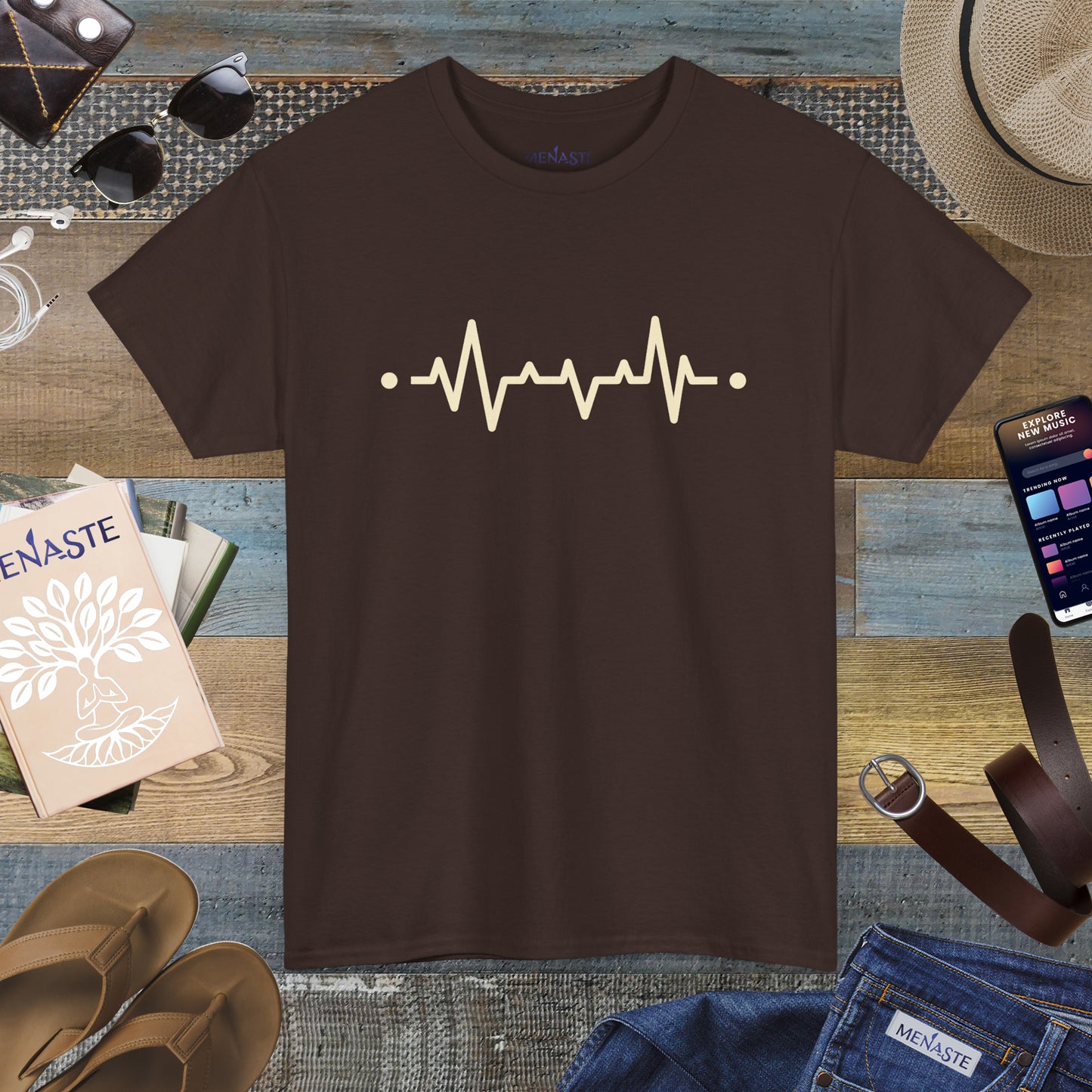 🜂 “The Line Between Worlds” — Menaste Presence T-Shirt