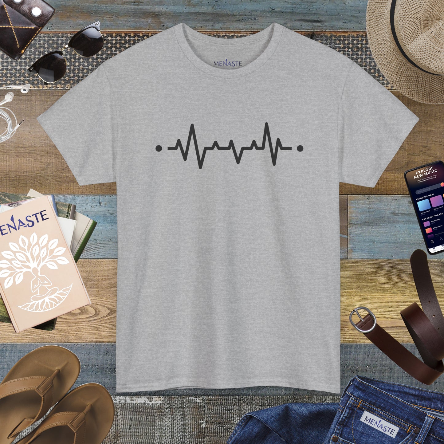 🜂 “The Line Between Worlds” — Menaste Presence T-Shirt