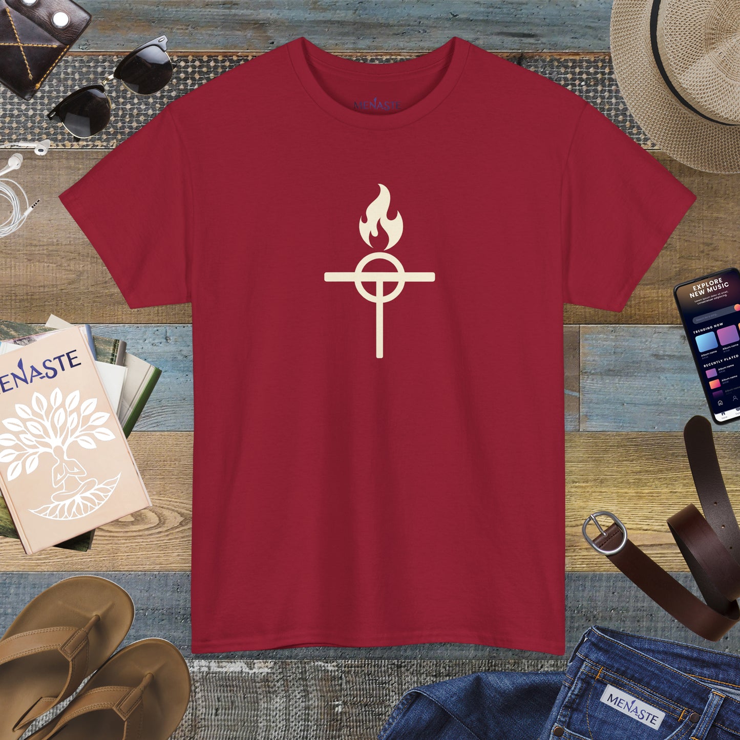 ⚔️ The Warrior Monk Sigil — Menaste Monastic T-Shirt