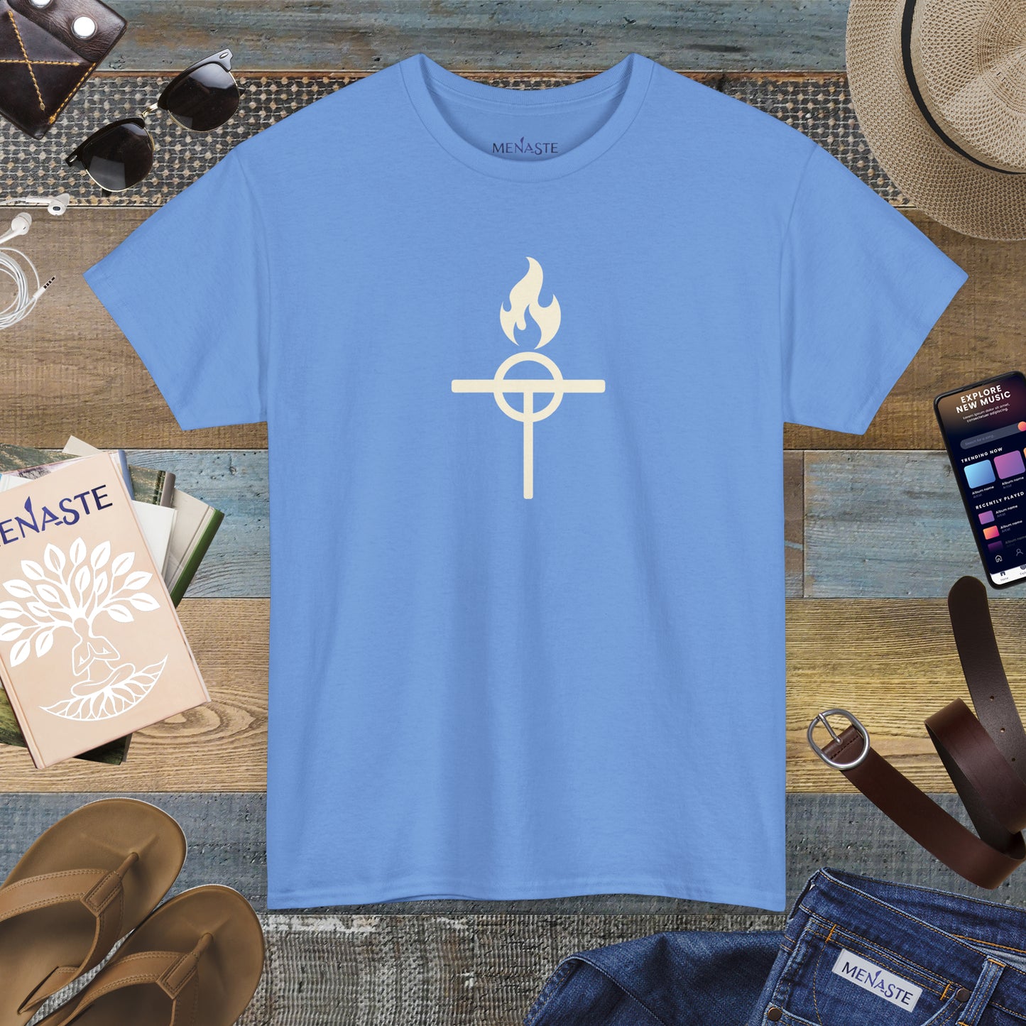 ⚔️ The Warrior Monk Sigil — Menaste Monastic T-Shirt