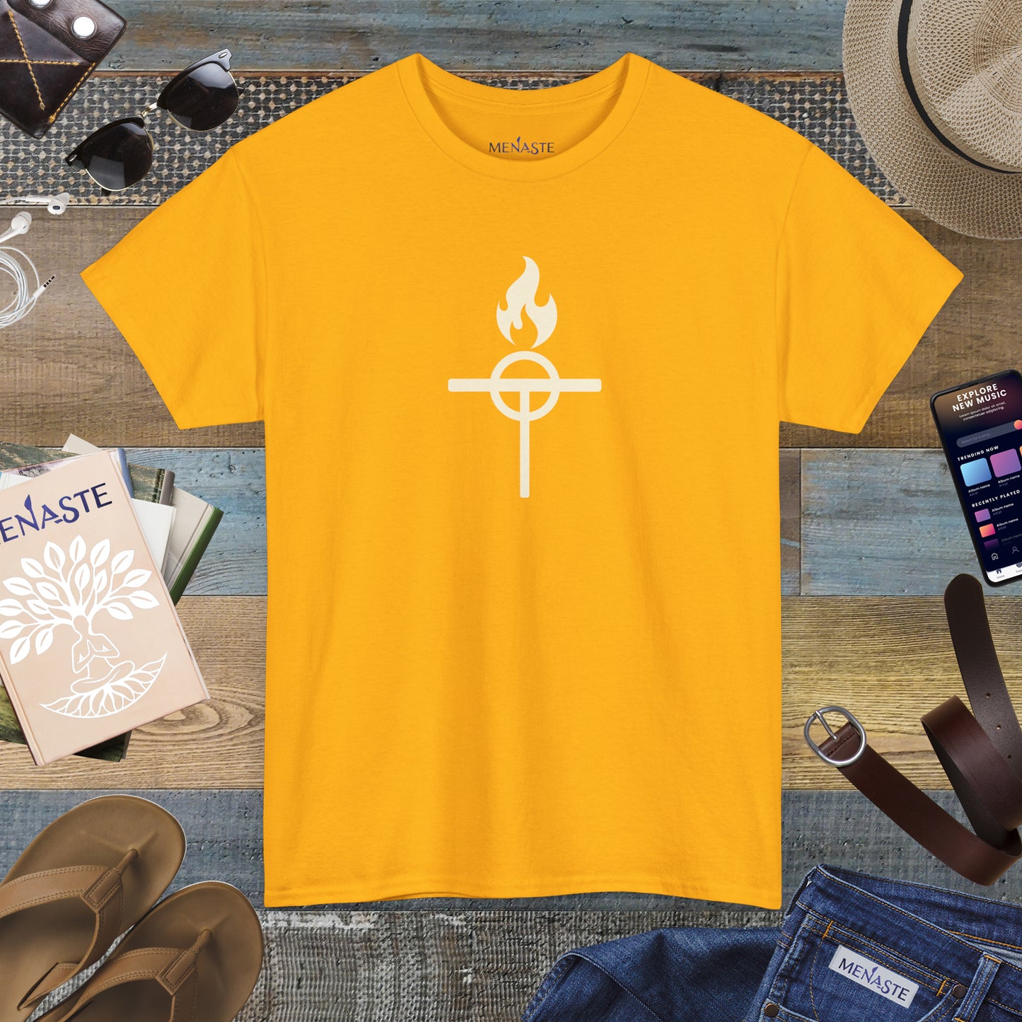 ⚔️ The Warrior Monk Sigil — Menaste Monastic T-Shirt