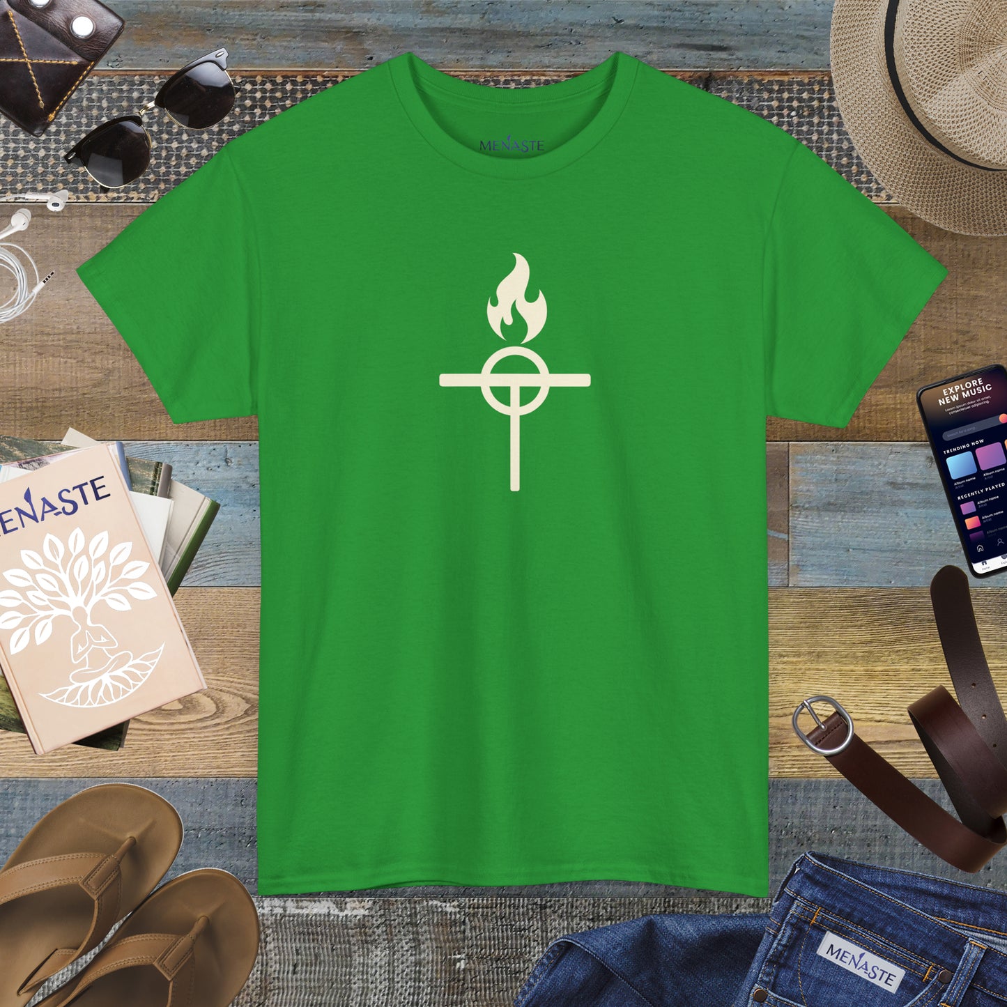 ⚔️ The Warrior Monk Sigil — Menaste Monastic T-Shirt