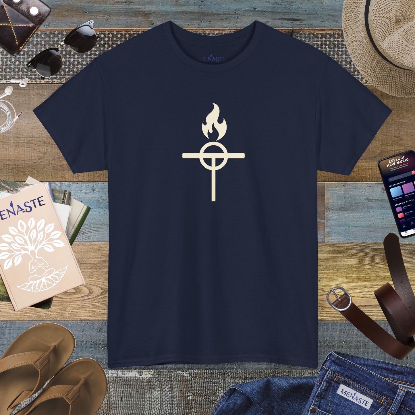 ⚔️ The Warrior Monk Sigil — Menaste Monastic T-Shirt