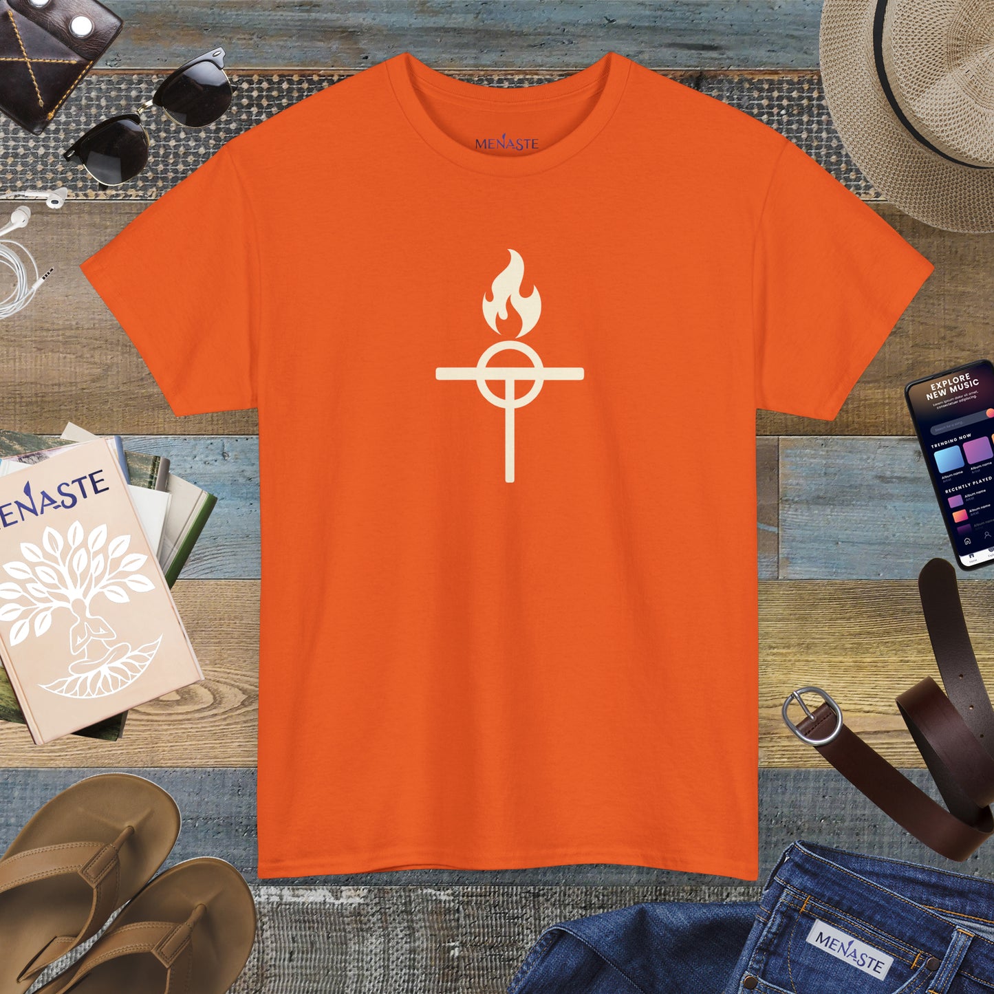 ⚔️ The Warrior Monk Sigil — Menaste Monastic T-Shirt