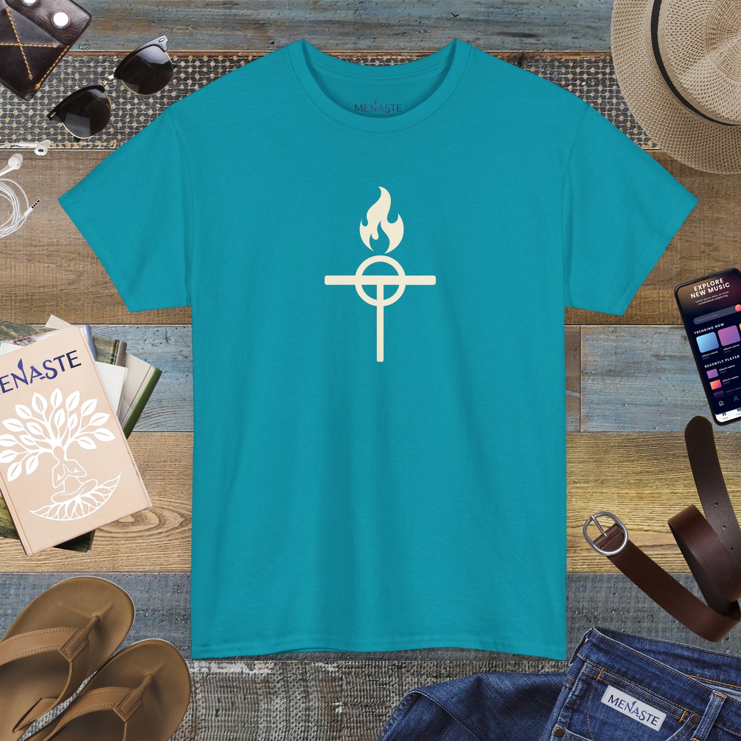 ⚔️ The Warrior Monk Sigil — Menaste Monastic T-Shirt