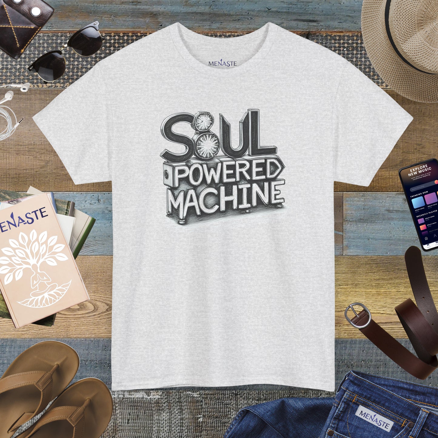 ⚙️ Menaste “Soul Powered Machine” Tee