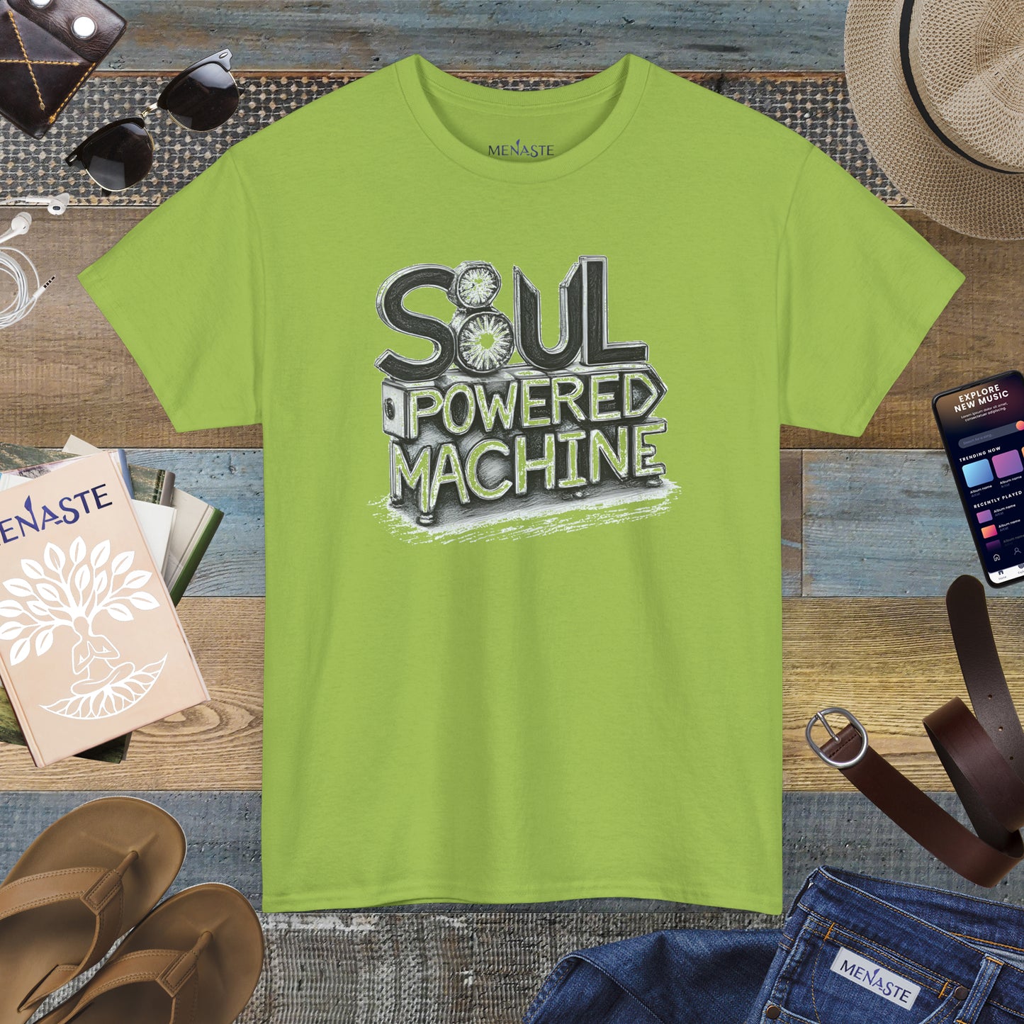 ⚙️ Menaste “Soul Powered Machine” Tee
