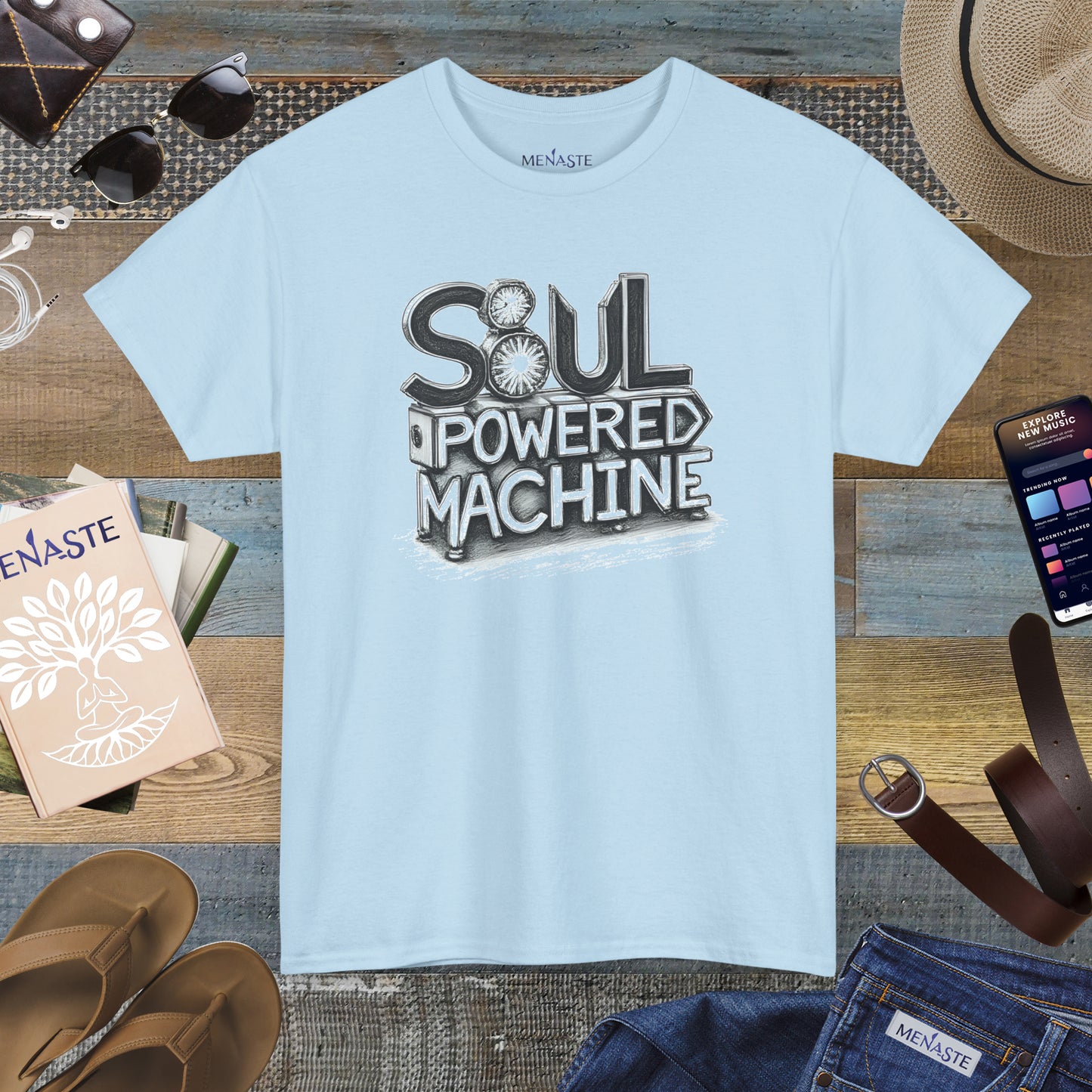⚙️ Menaste “Soul Powered Machine” Tee
