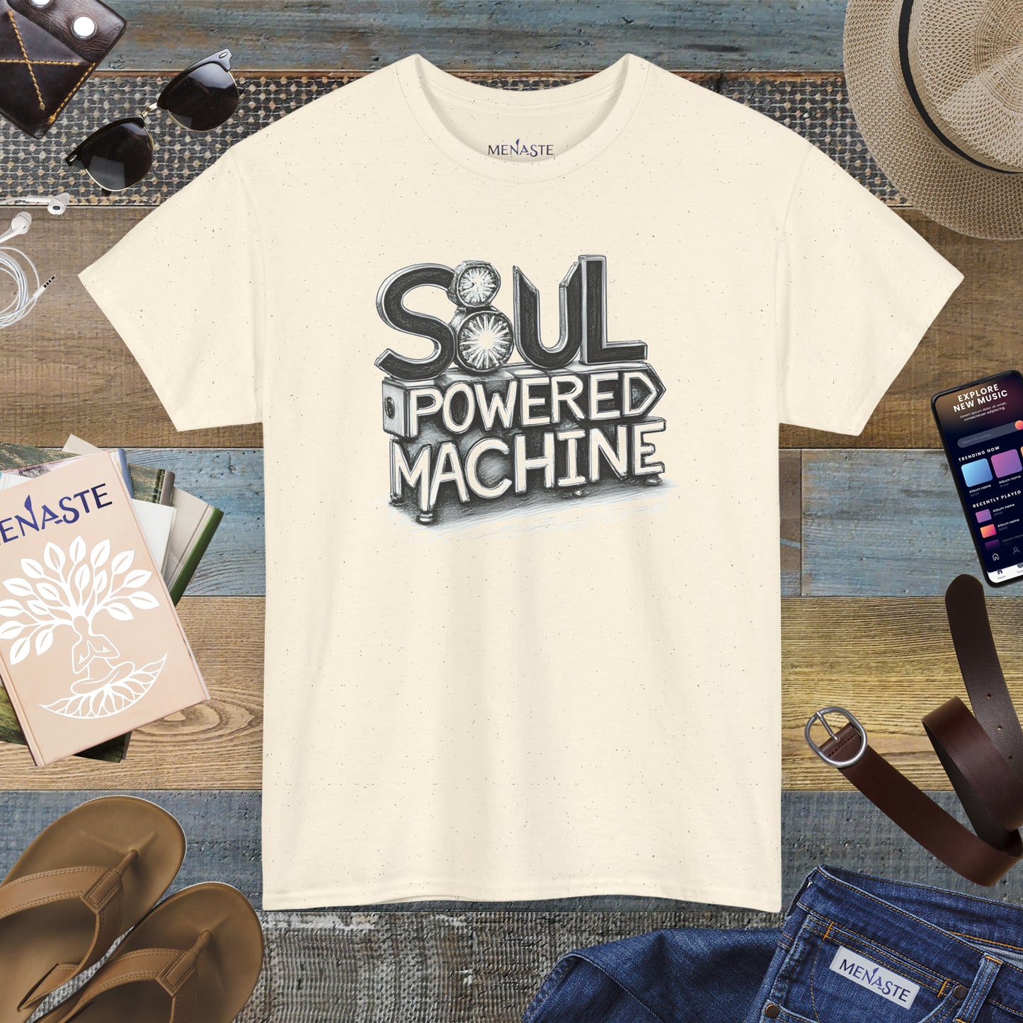 ⚙️ Menaste “Soul Powered Machine” Tee