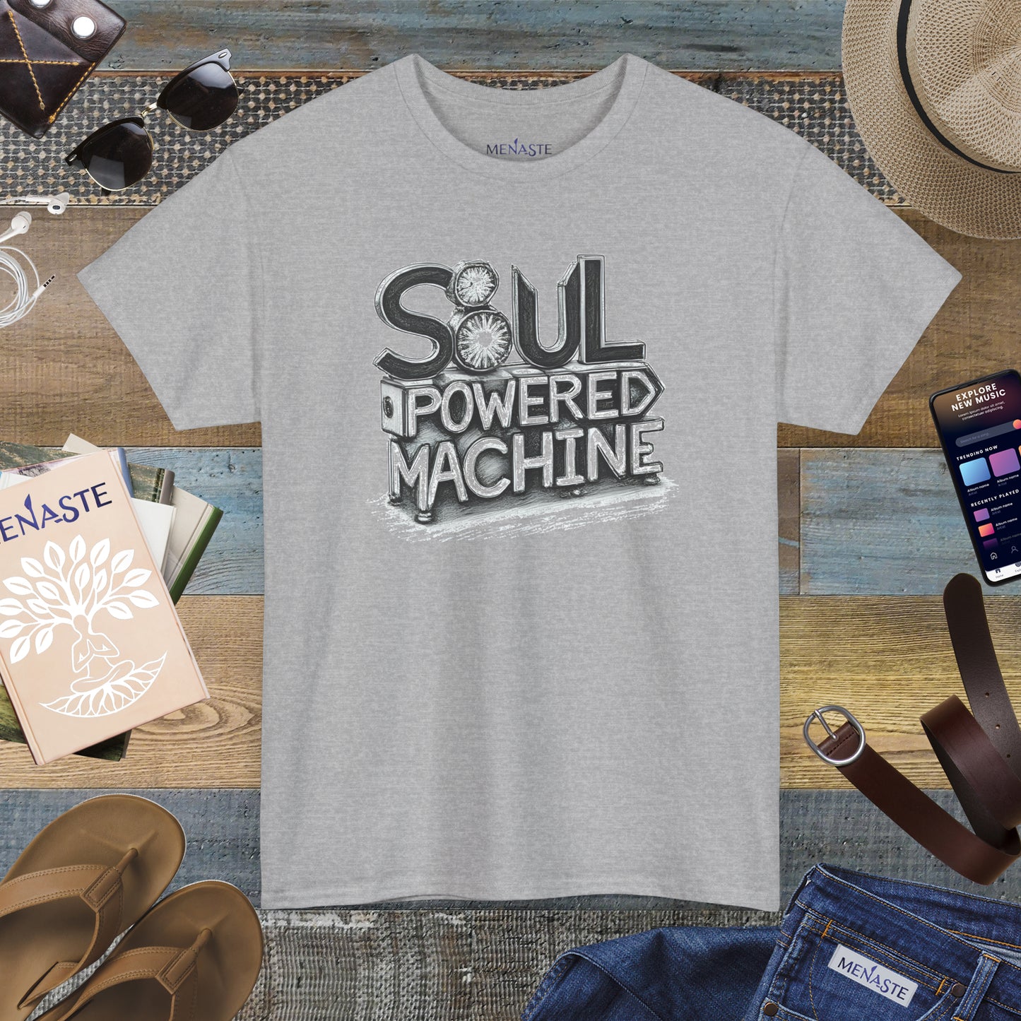 ⚙️ Menaste “Soul Powered Machine” Tee