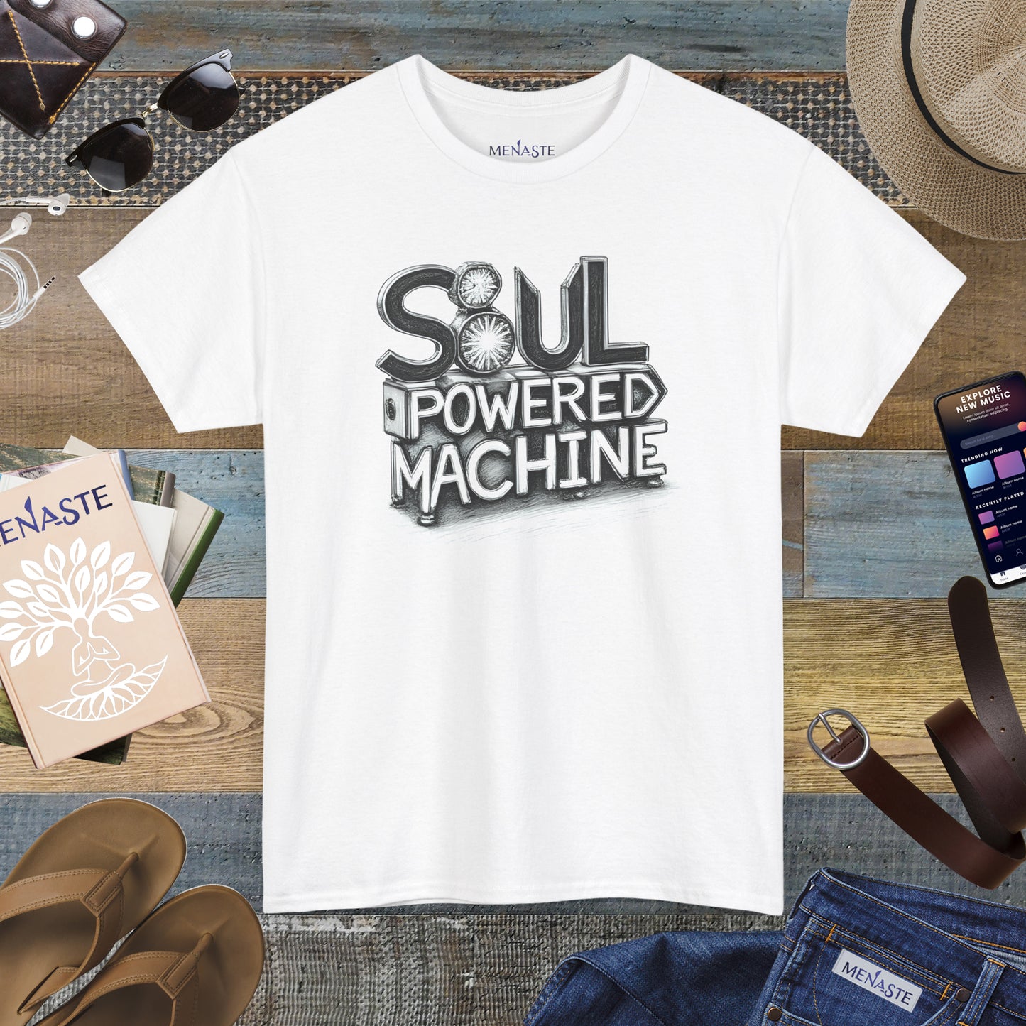 ⚙️ Menaste “Soul Powered Machine” Tee