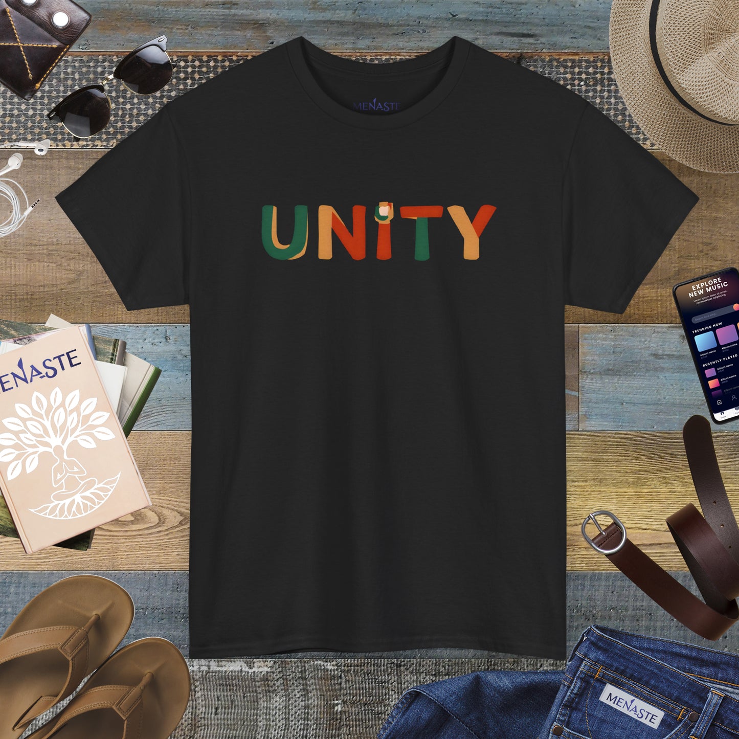 🌍 Menaste “UNITY” Tee — One Breath. One Tribe.