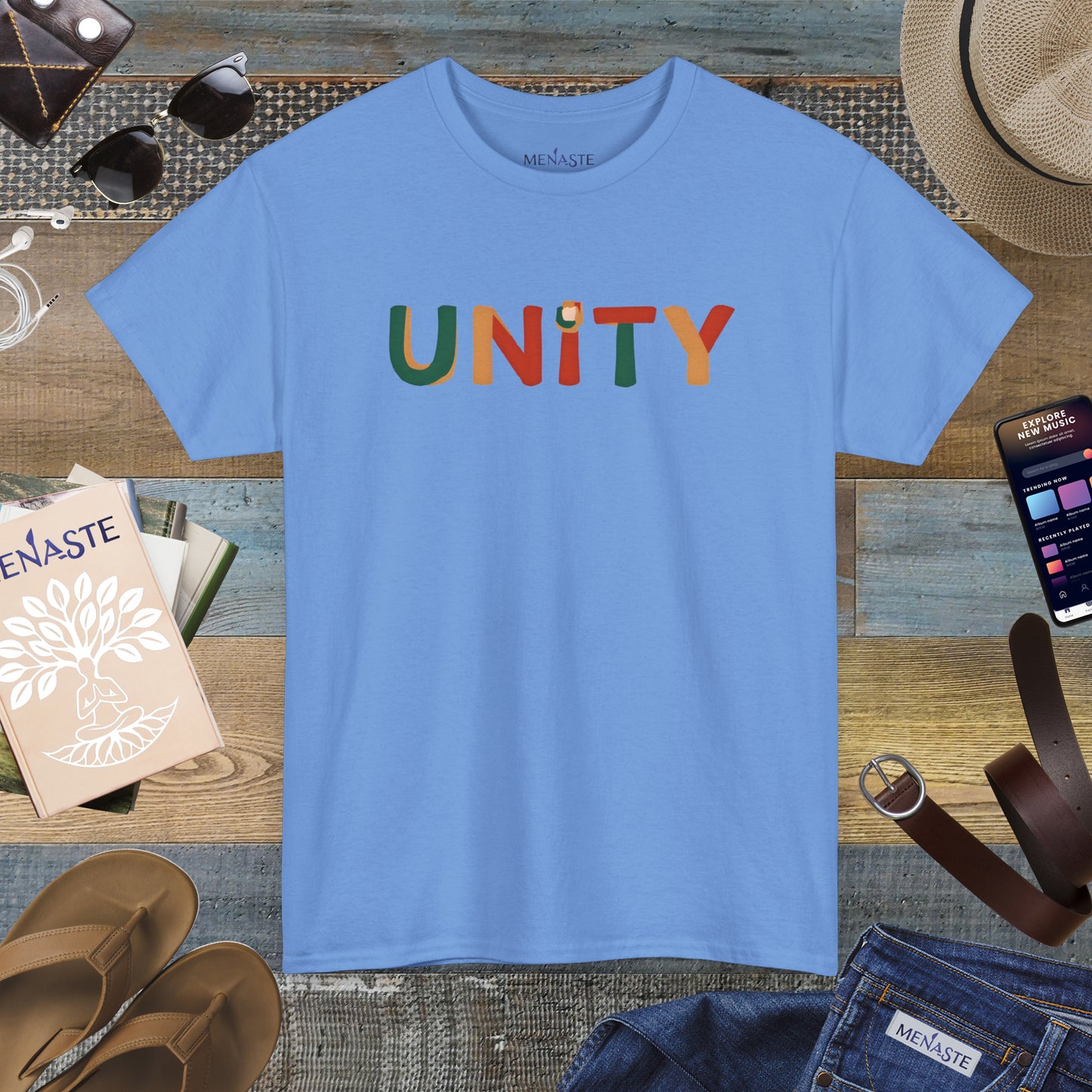 🌍 Menaste “UNITY” Tee — One Breath. One Tribe.