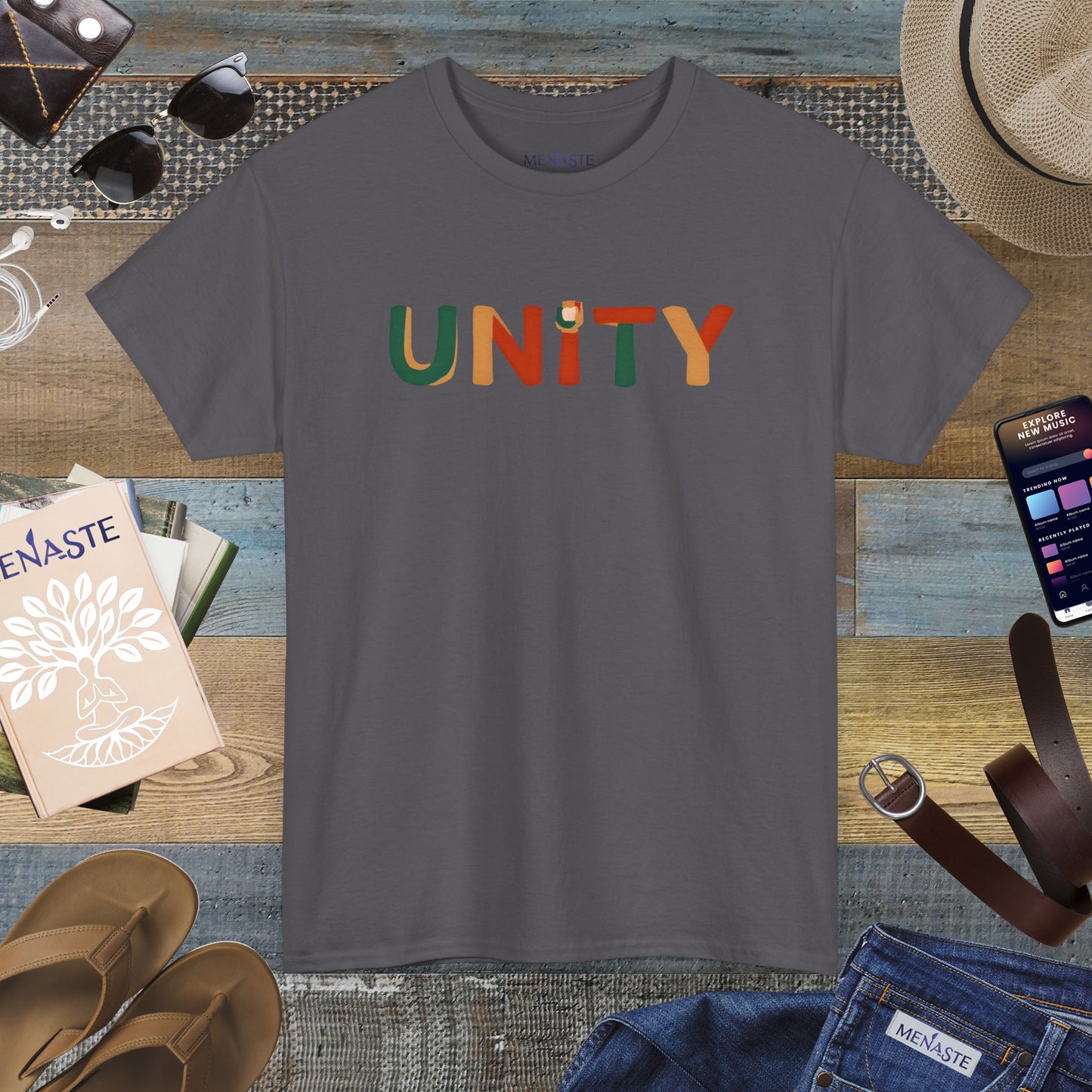🌍 Menaste “UNITY” Tee — One Breath. One Tribe.
