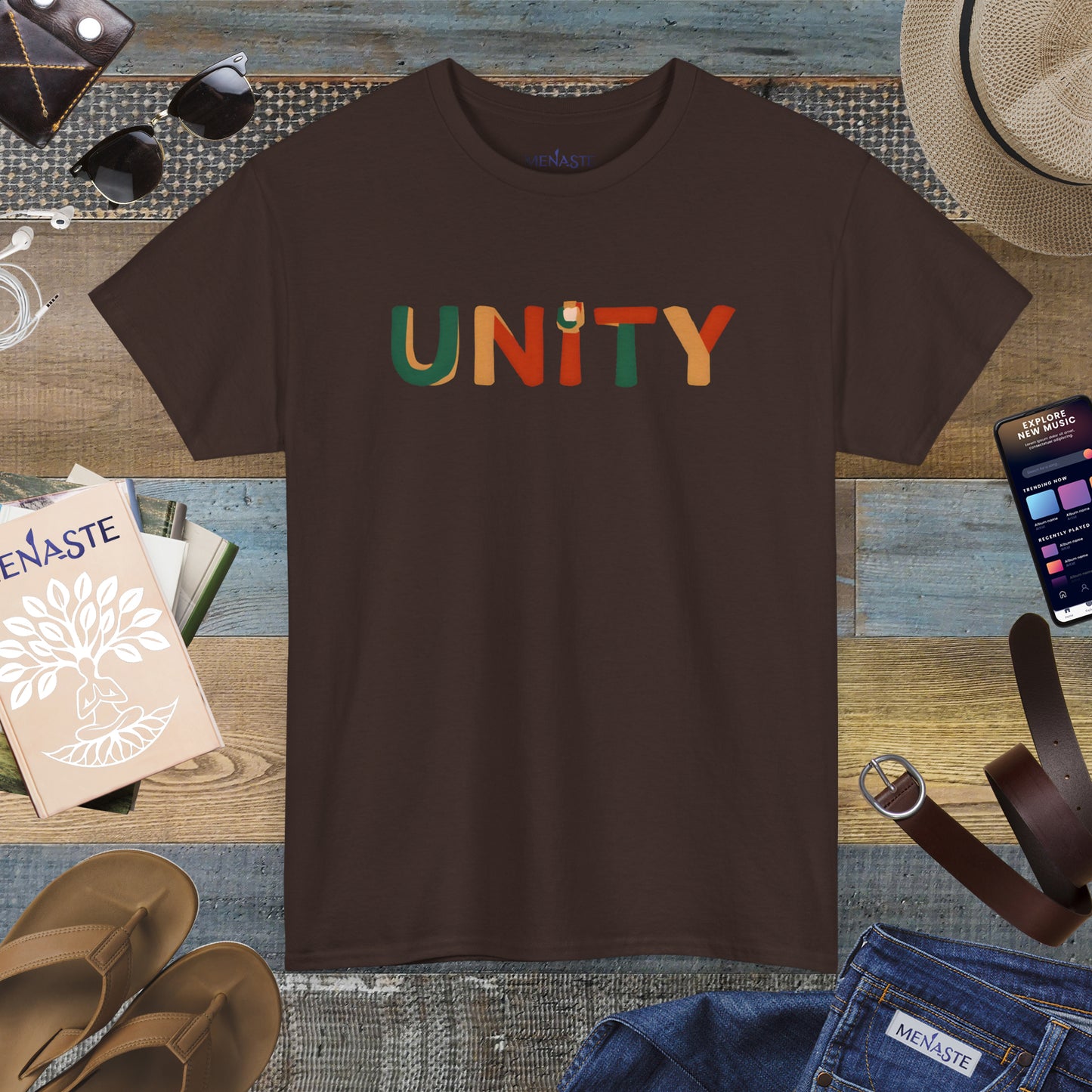 🌍 Menaste “UNITY” Tee — One Breath. One Tribe.