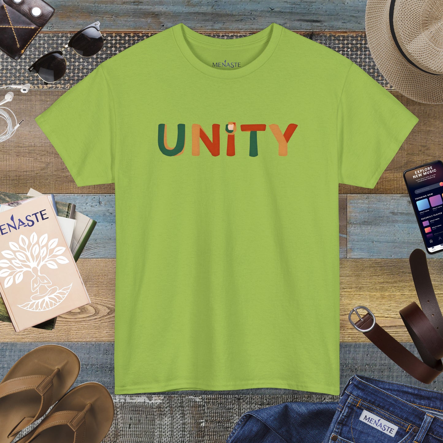 🌍 Menaste “UNITY” Tee — One Breath. One Tribe.