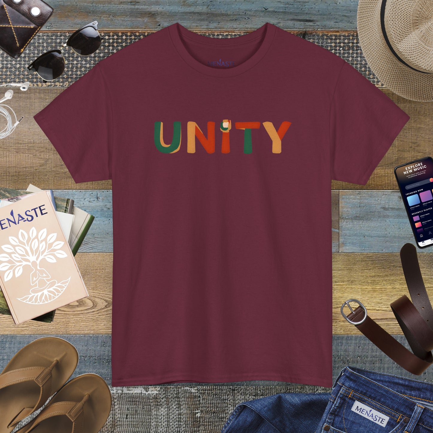 🌍 Menaste “UNITY” Tee — One Breath. One Tribe.