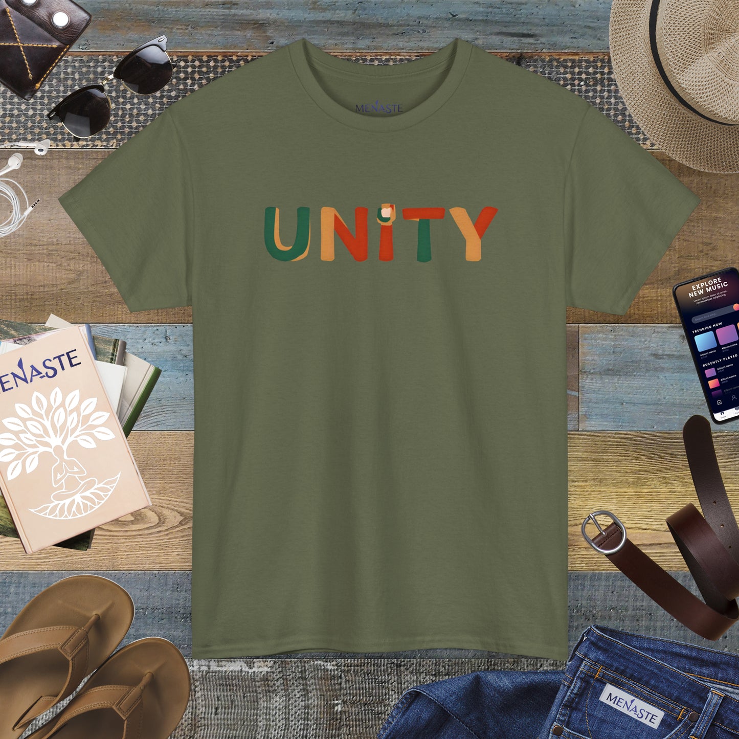 🌍 Menaste “UNITY” Tee — One Breath. One Tribe.