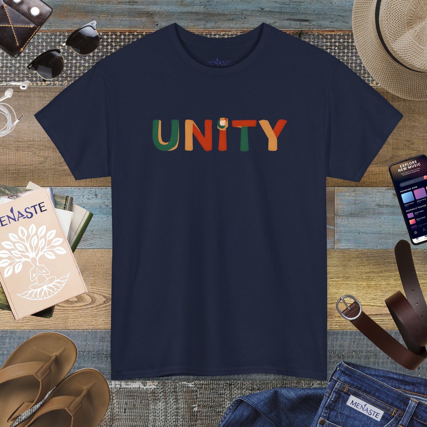 🌍 Menaste “UNITY” Tee — One Breath. One Tribe.