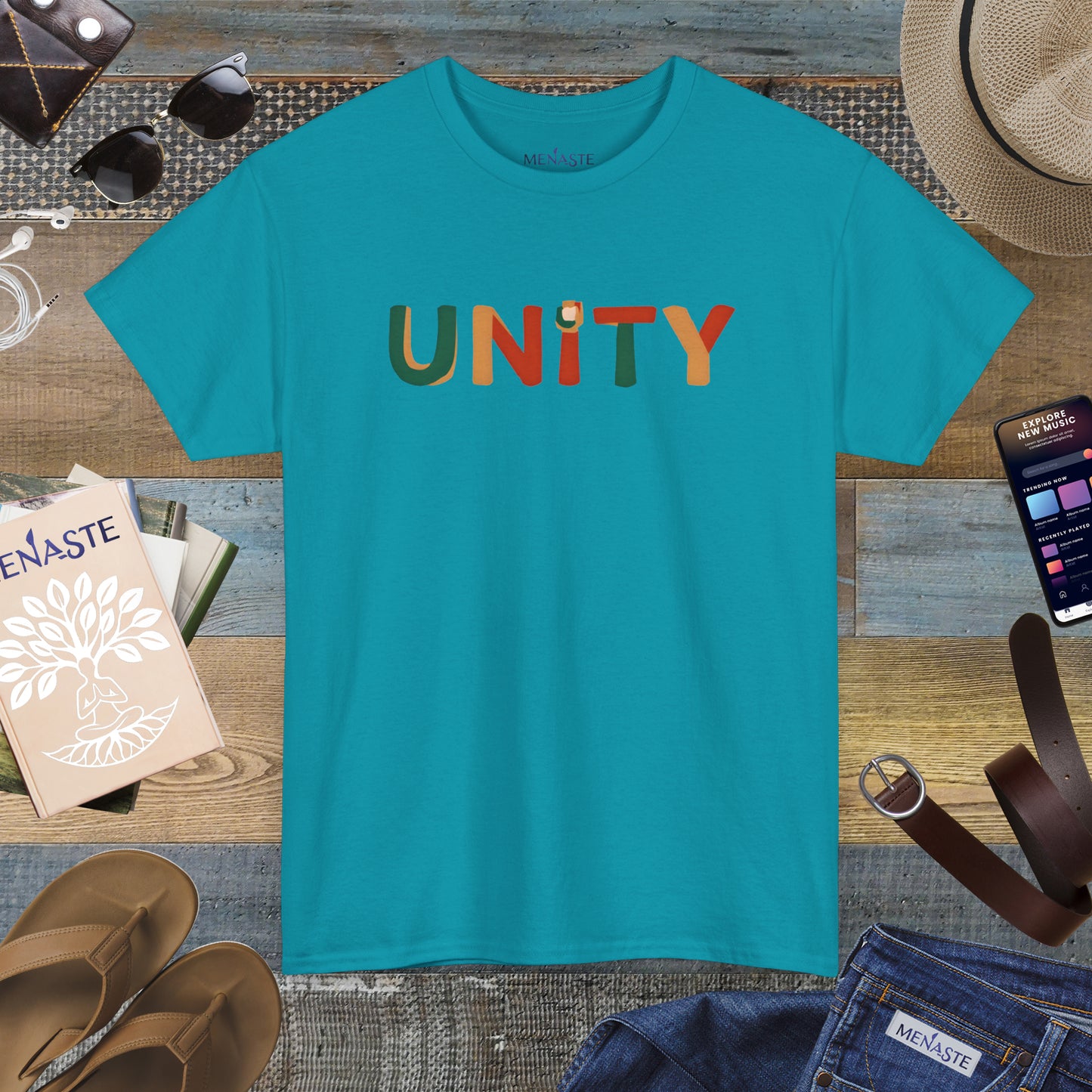 🌍 Menaste “UNITY” Tee — One Breath. One Tribe.
