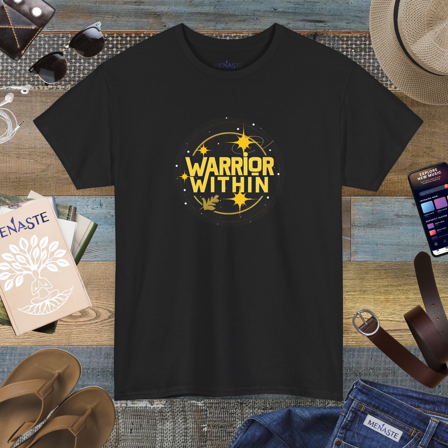 ⭐🔥 Menaste “Warrior Within” Tee — The Inner Strength Edition