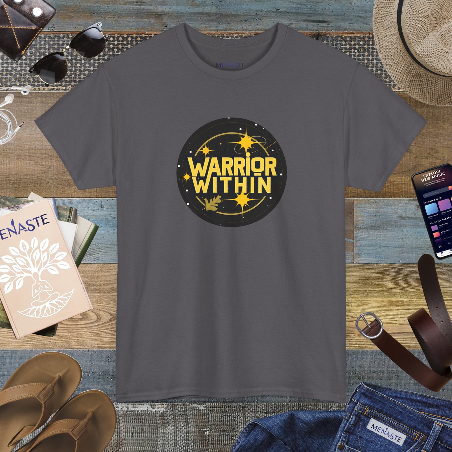 ⭐🔥 Menaste “Warrior Within” Tee — The Inner Strength Edition