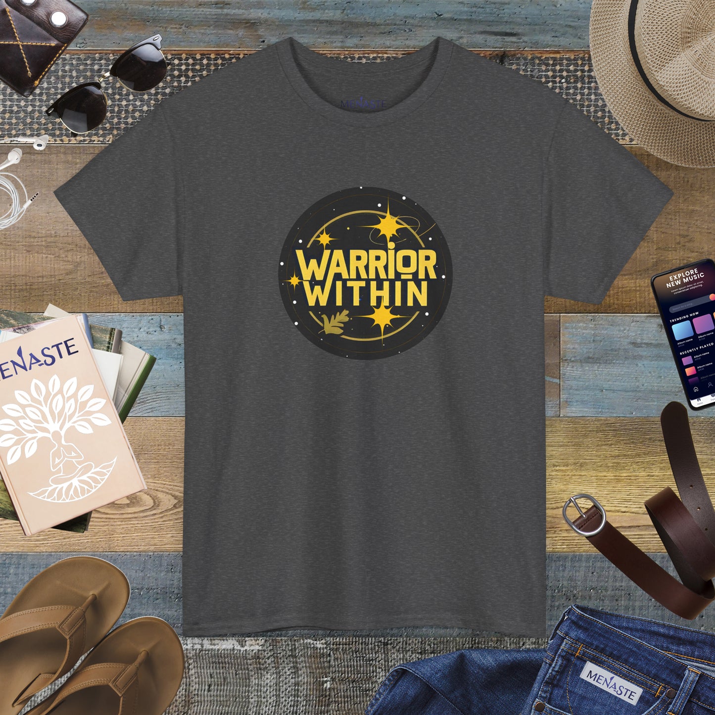 ⭐🔥 Menaste “Warrior Within” Tee — The Inner Strength Edition