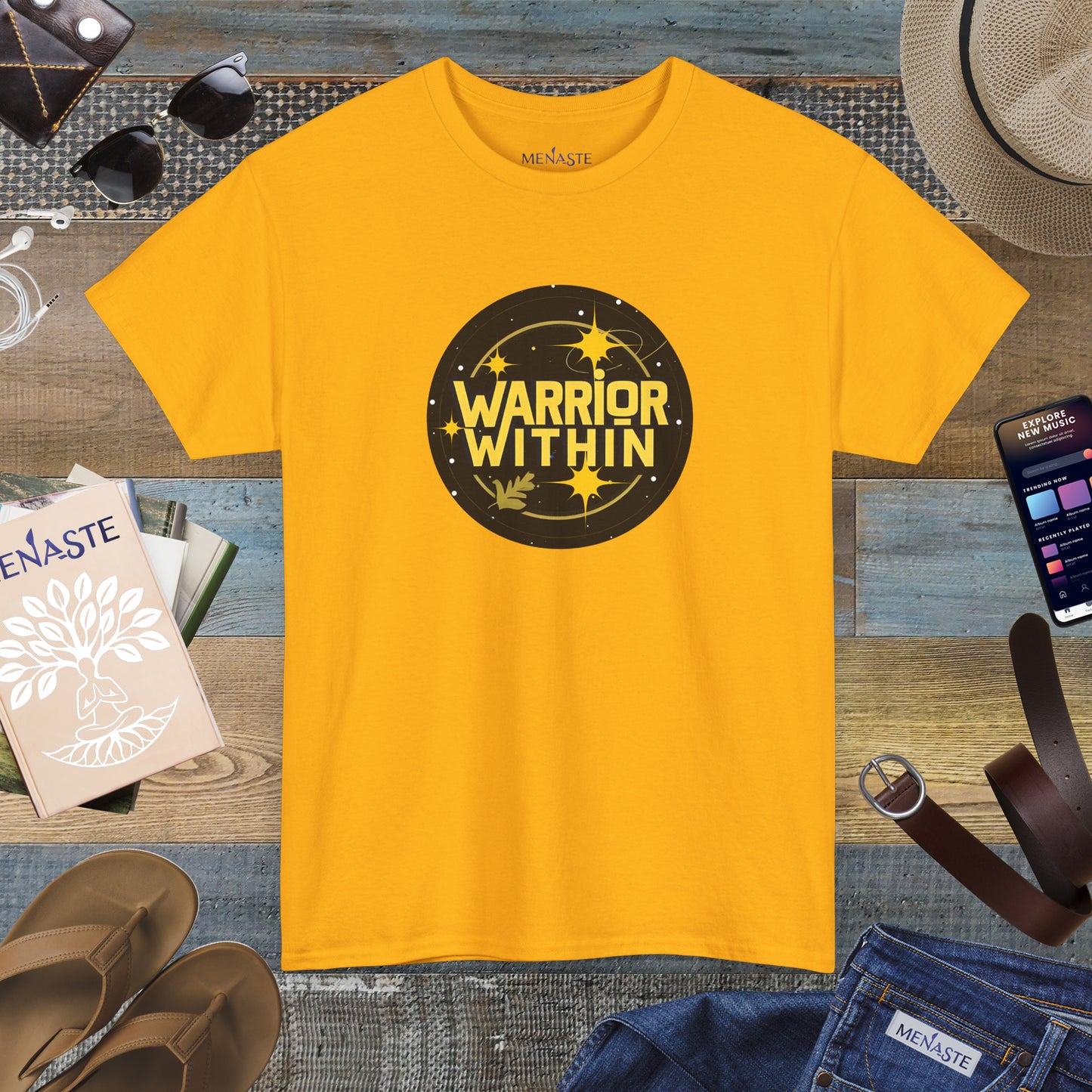 ⭐🔥 Menaste “Warrior Within” Tee — The Inner Strength Edition
