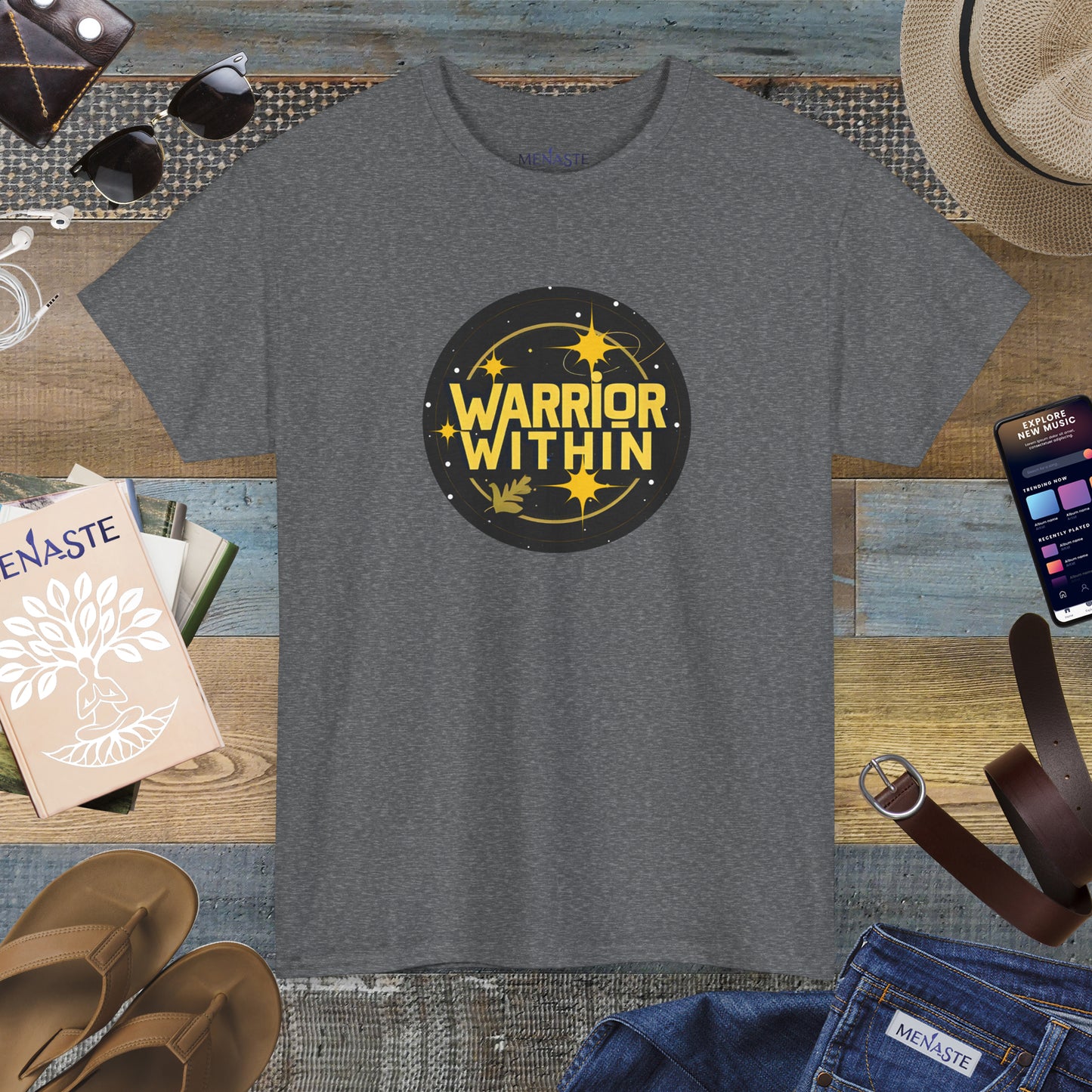 ⭐🔥 Menaste “Warrior Within” Tee — The Inner Strength Edition