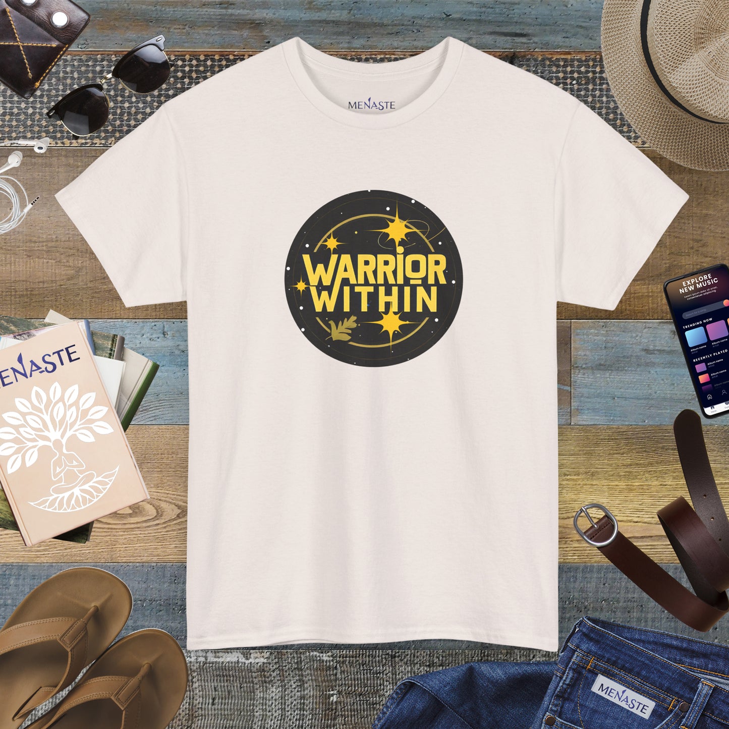⭐🔥 Menaste “Warrior Within” Tee — The Inner Strength Edition