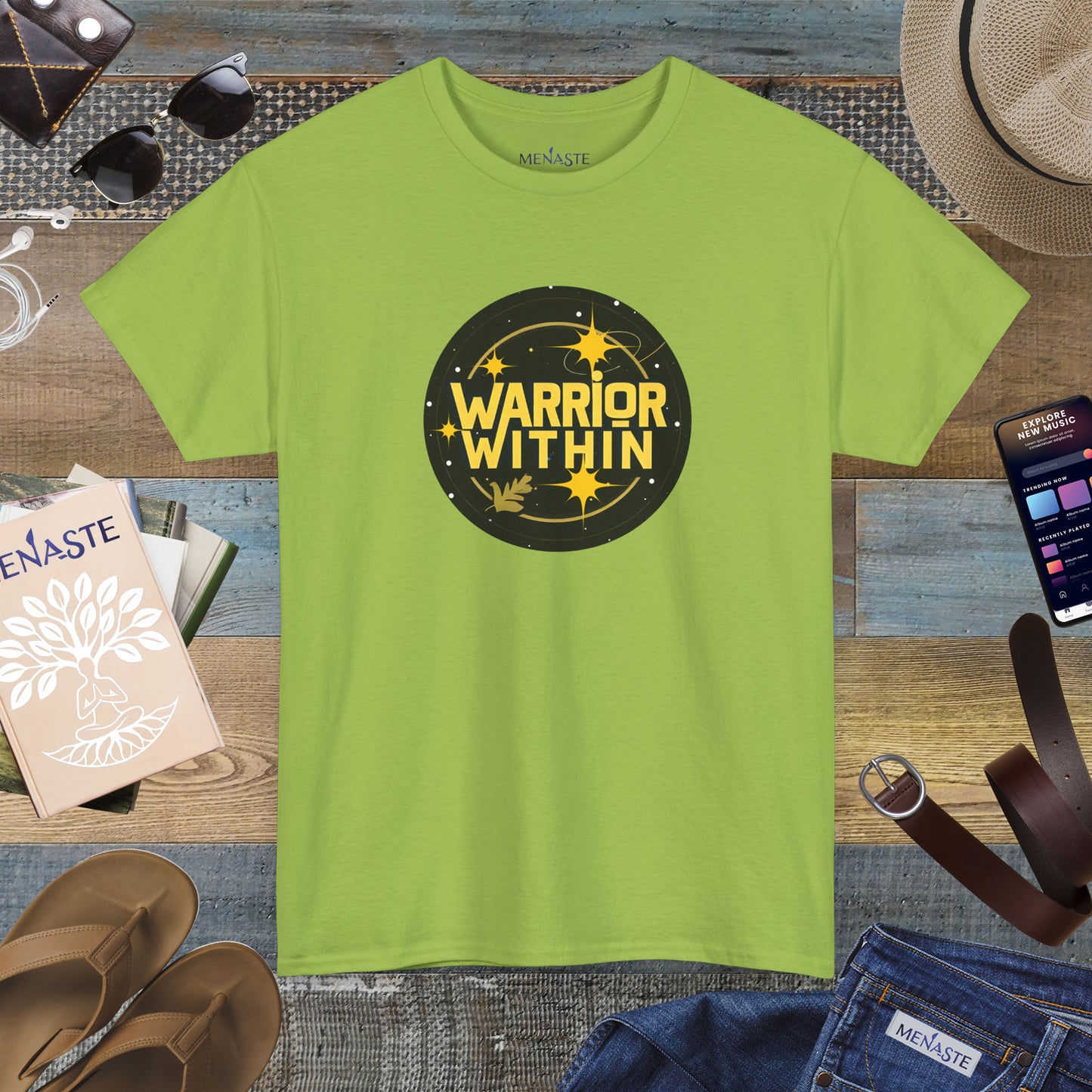 ⭐🔥 Menaste “Warrior Within” Tee — The Inner Strength Edition