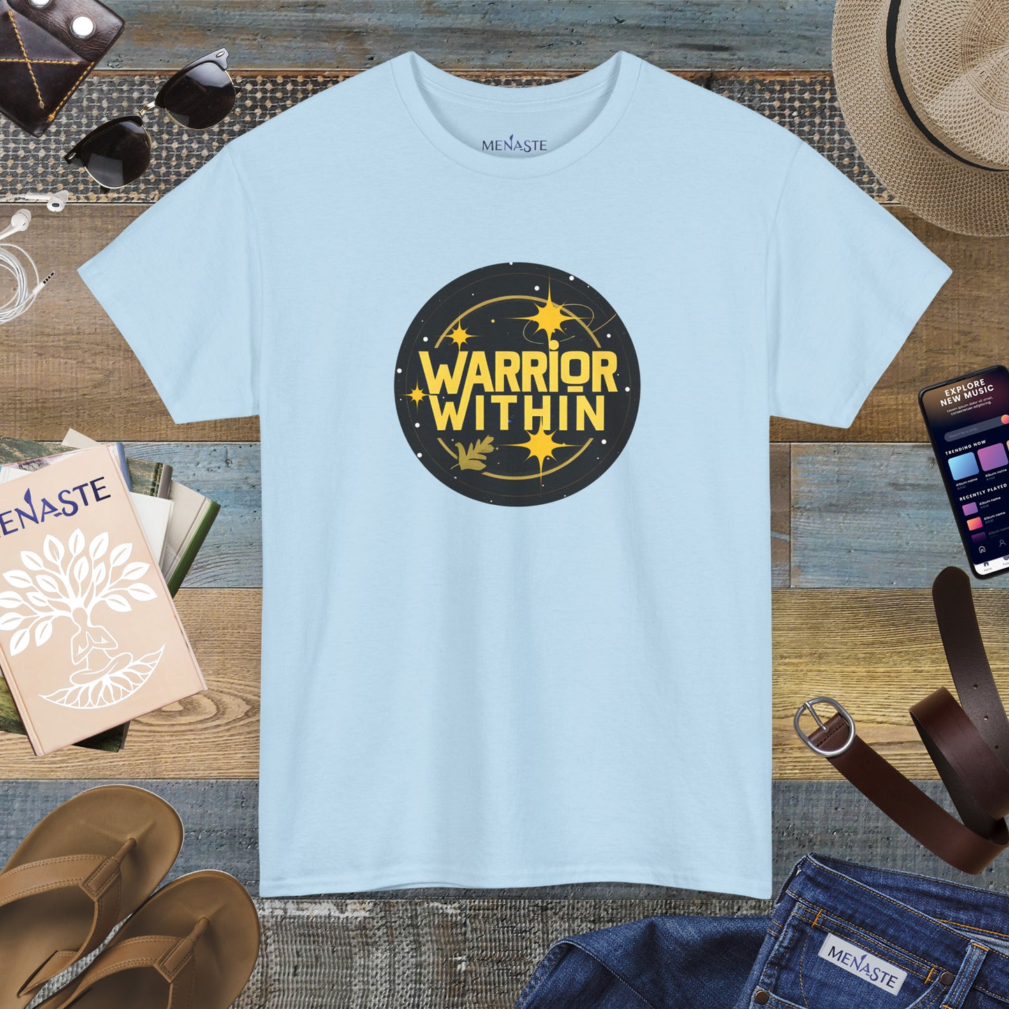⭐🔥 Menaste “Warrior Within” Tee — The Inner Strength Edition