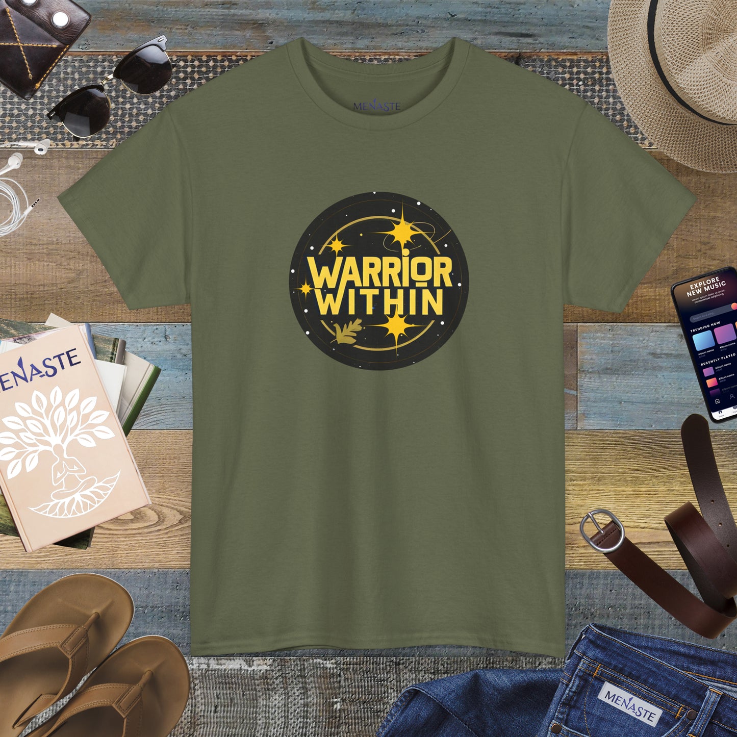 ⭐🔥 Menaste “Warrior Within” Tee — The Inner Strength Edition