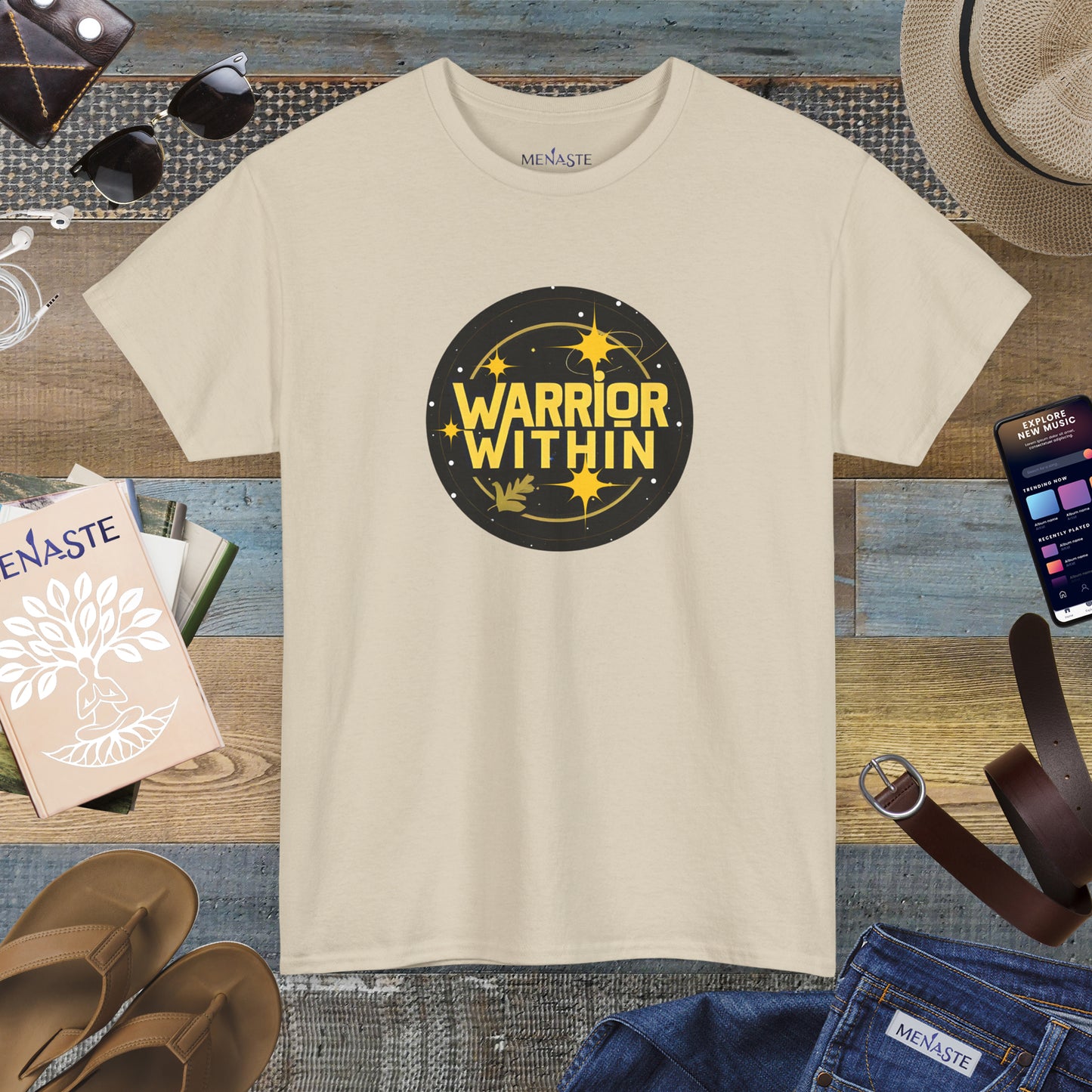 ⭐🔥 Menaste “Warrior Within” Tee — The Inner Strength Edition
