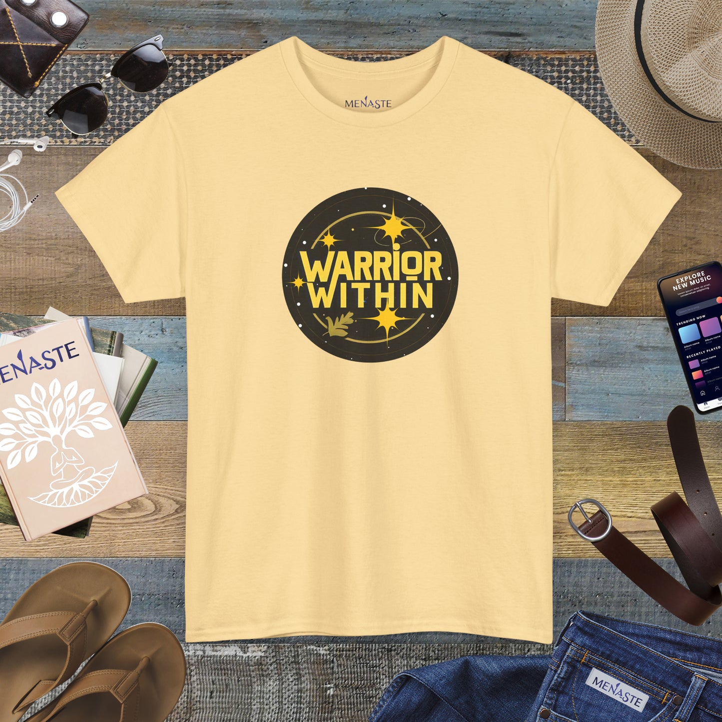 ⭐🔥 Menaste “Warrior Within” Tee — The Inner Strength Edition