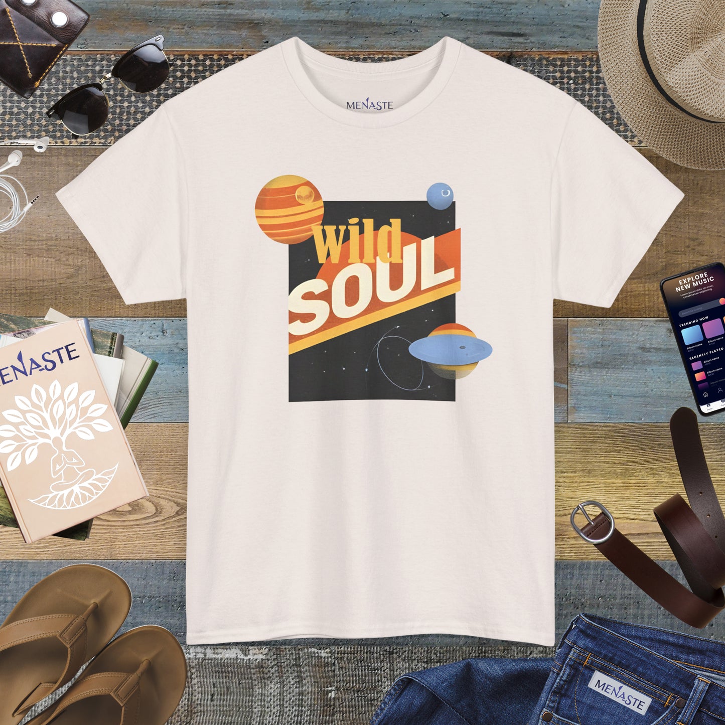 🌌 Menaste "WILD SOUL" — Cosmic Nomad Tee