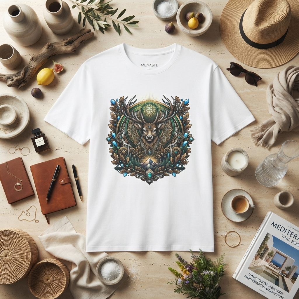 REGNUM COLLECTION :: Stag Mandala — Celtic Deer Nature Graphic Tee
