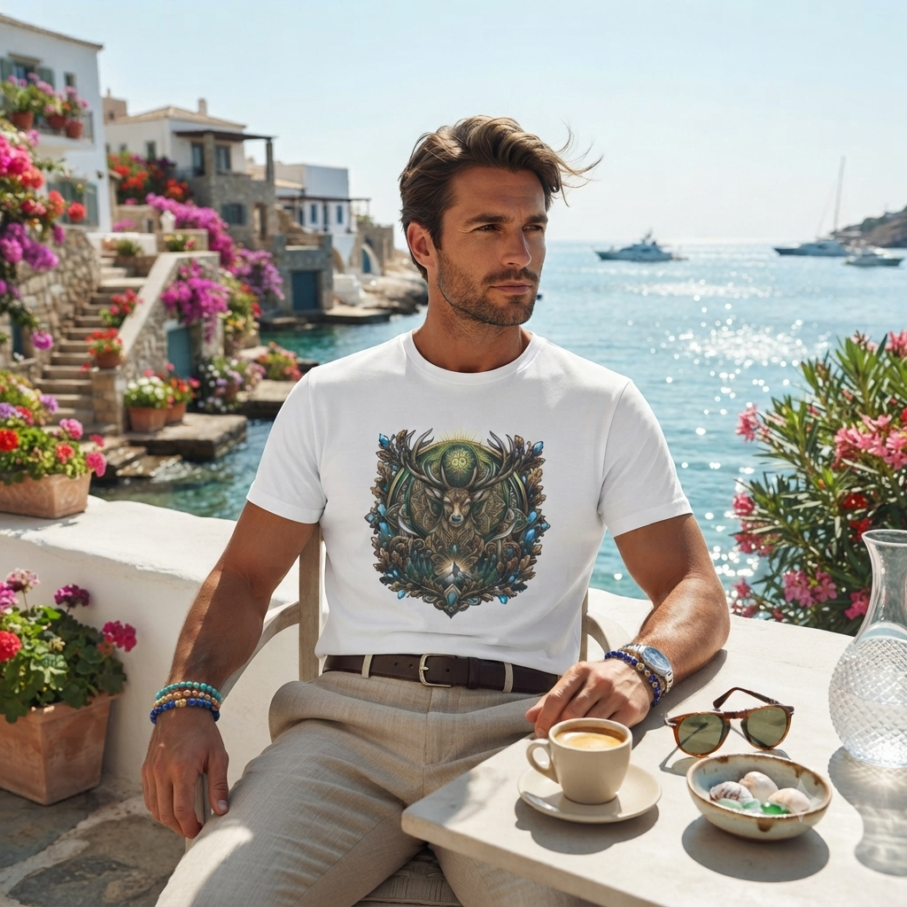 REGNUM COLLECTION :: Stag Mandala — Celtic Deer Nature Graphic Tee