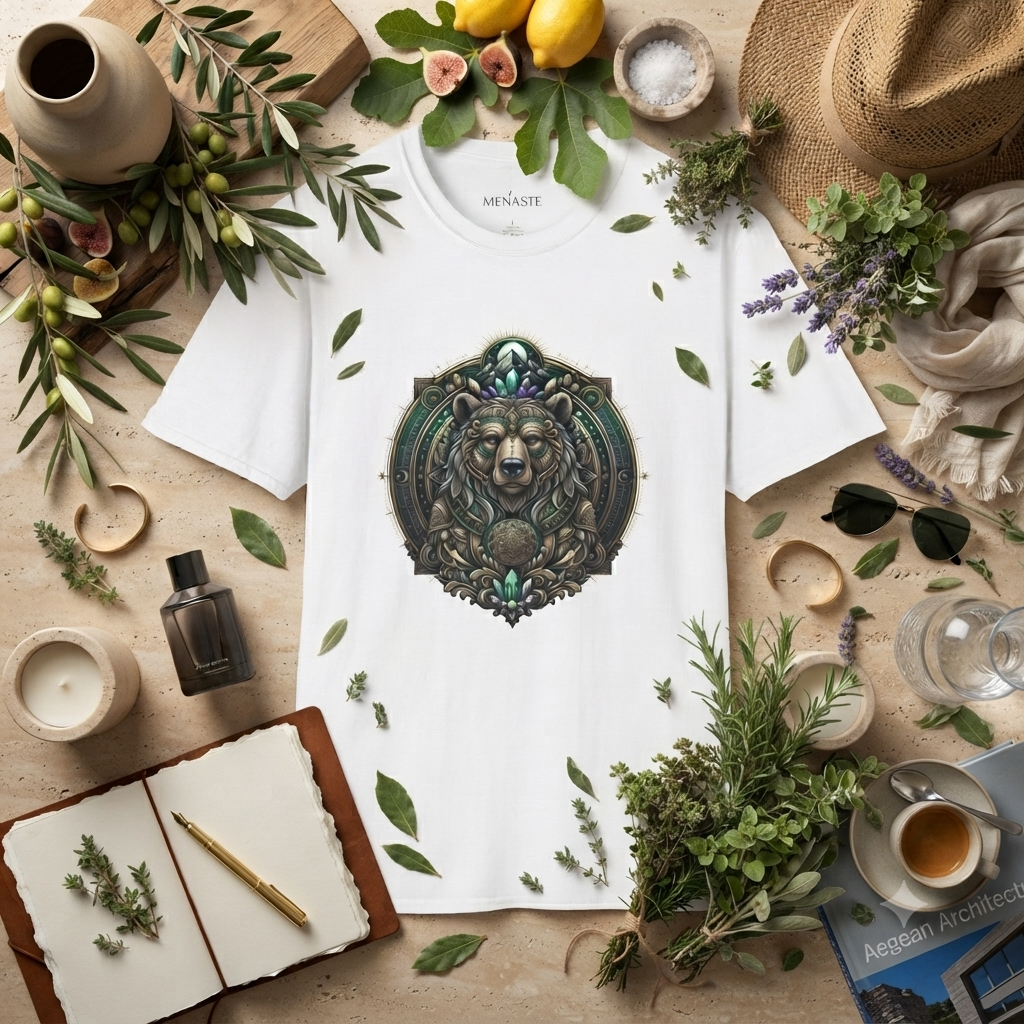 REGNUM COLLECTION ::  Nature-Inspired Bear Graphic Tee