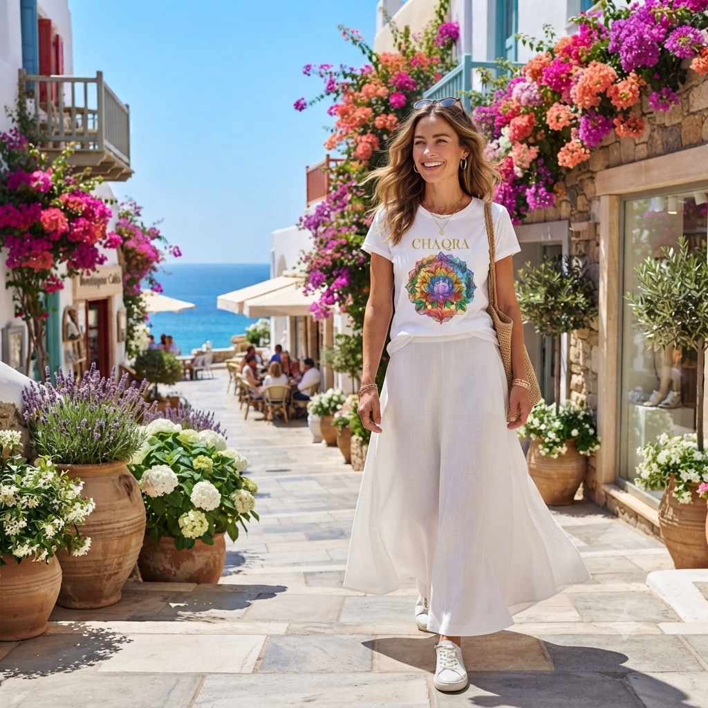 SOL COLLECTION : : CHAQRA Rainbow Flower Lotus Tee