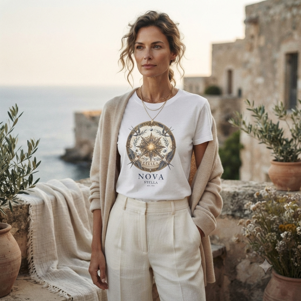 NOVA COLLECTION :: Vintage Celestial Compass Graphic Tee