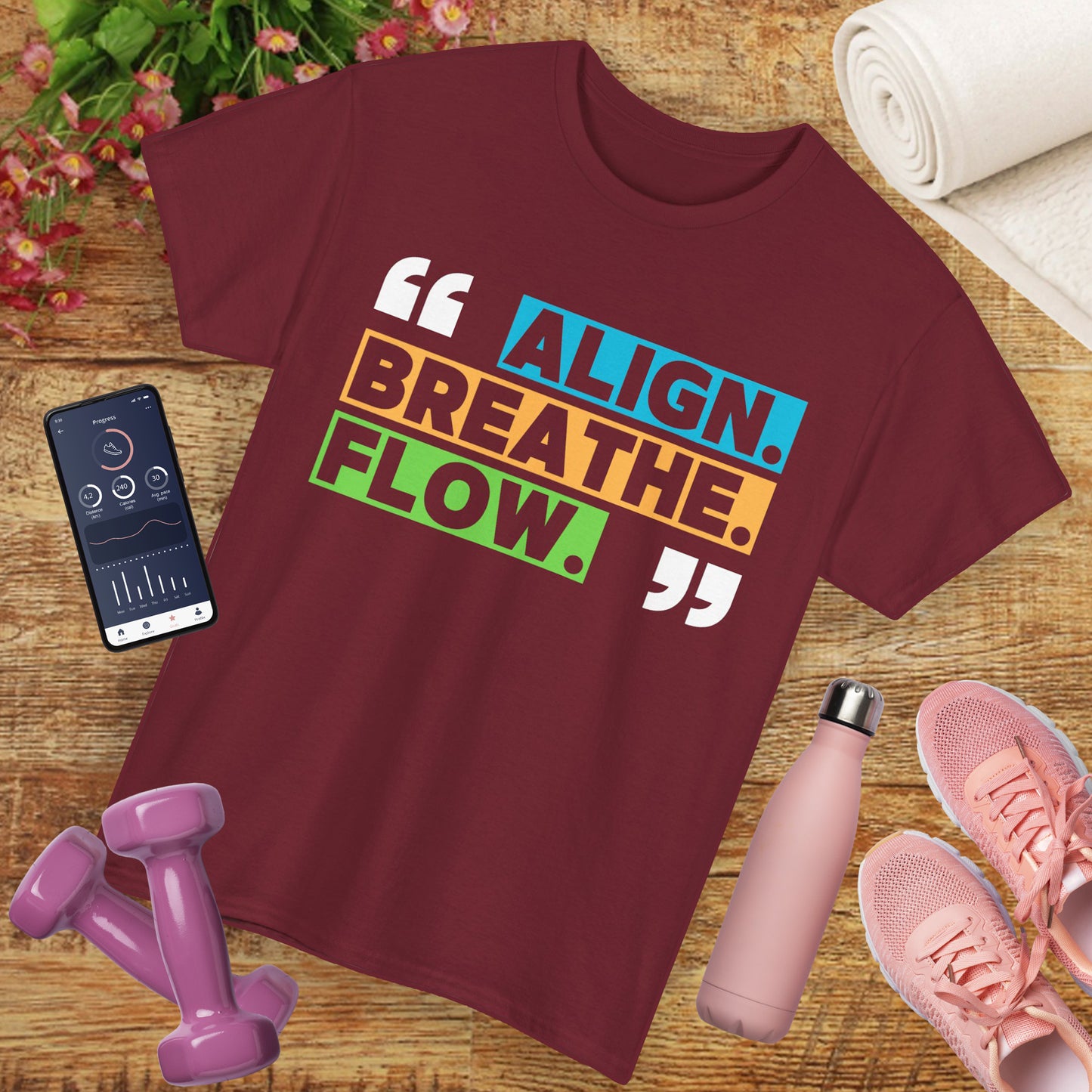 Align • Breathe • Flow - Motivating Vibe Heavy Cotton Tee