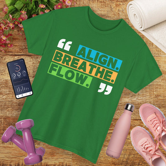 Align • Breathe • Flow - Motivating Vibe Heavy Cotton Tee