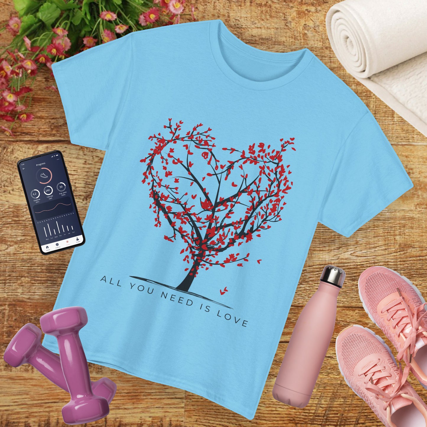 Rooted in Love - “All You Need is Love” - Love Tree Heavy Cotton Tee