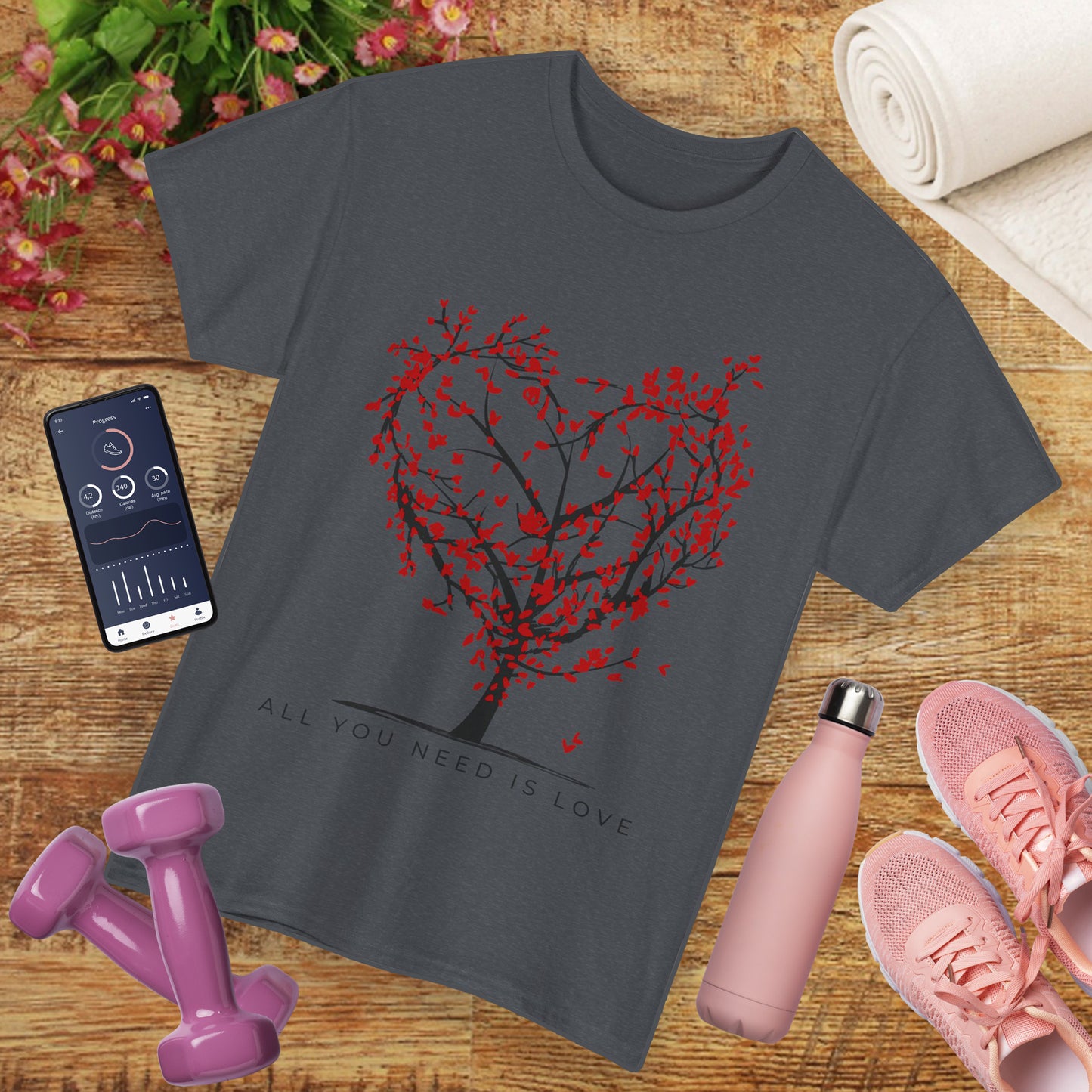 Rooted in Love - “All You Need is Love” - Love Tree Heavy Cotton Tee