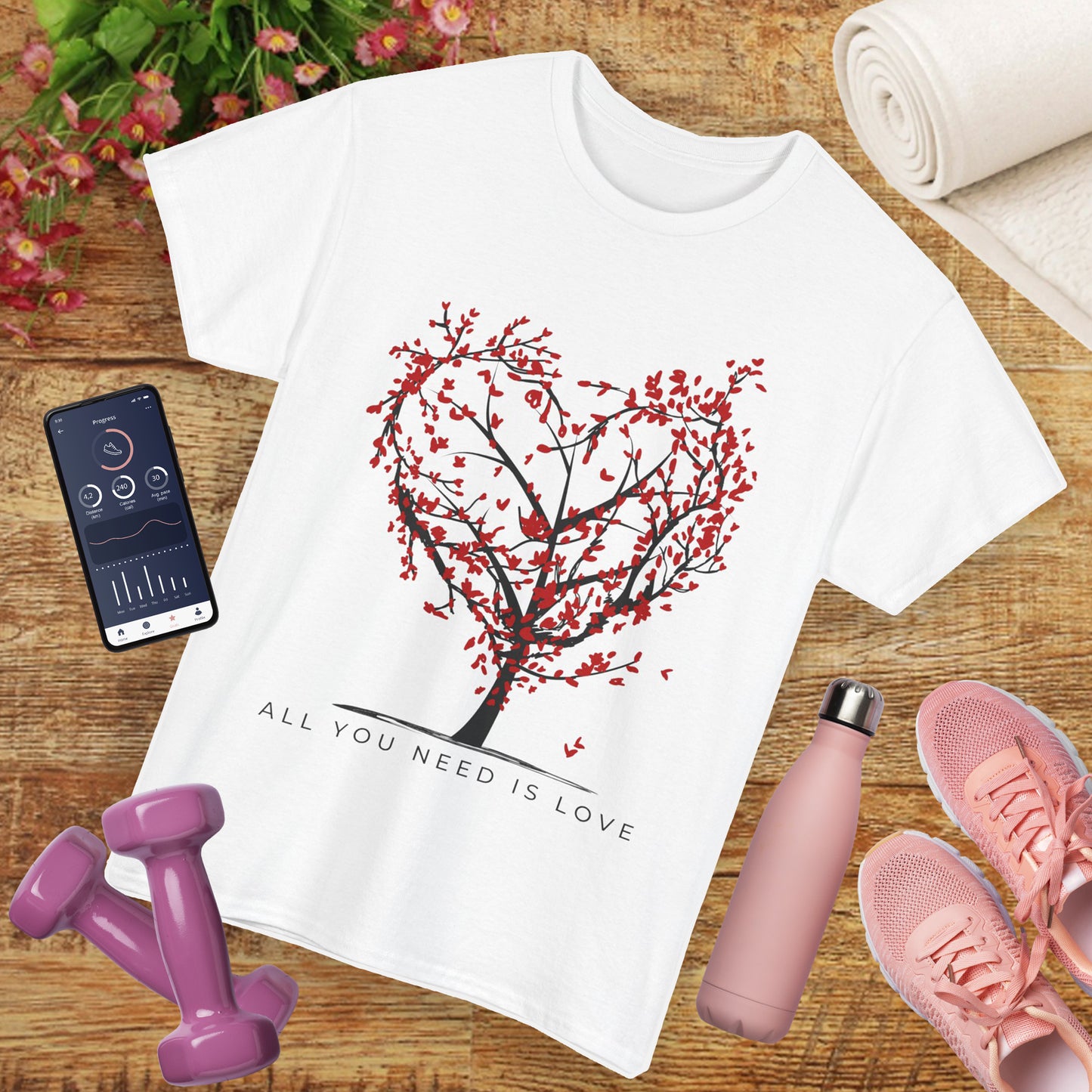 Rooted in Love - “All You Need is Love” - Love Tree Heavy Cotton Tee
