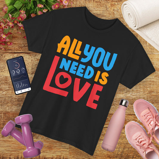 ❤️ Love Is the Answer Heavy Cotton Tee - Let It Begin With You
