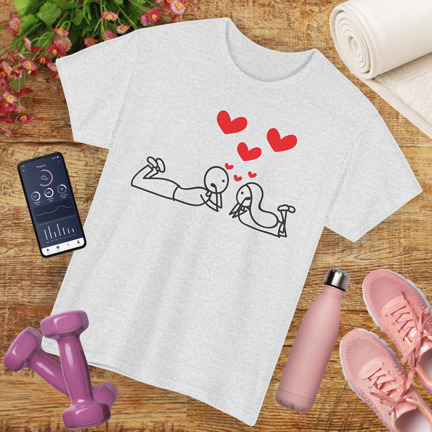 💖Love Connection Heavy Cotton Tee - Sweet Simplicity, Big Heart