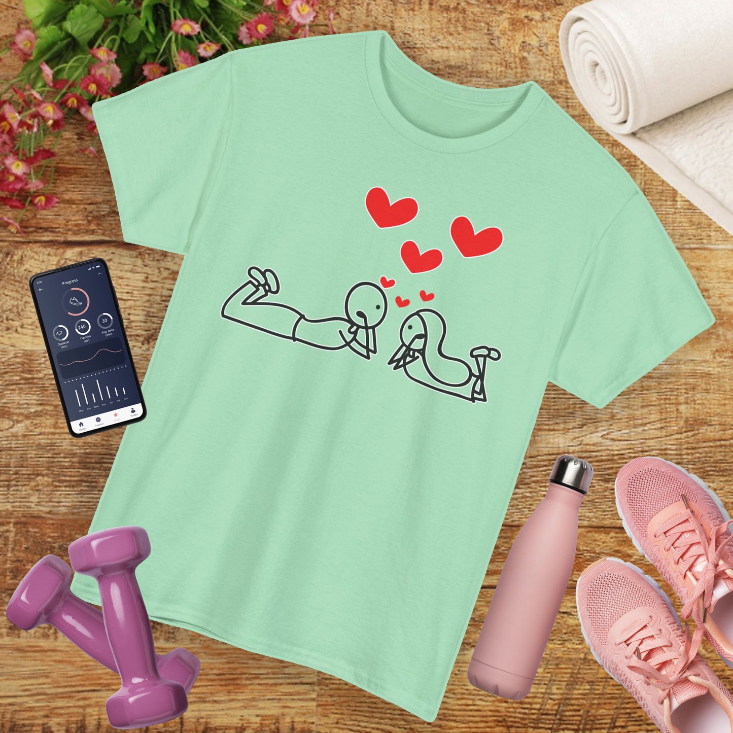 💖Love Connection Heavy Cotton Tee - Sweet Simplicity, Big Heart